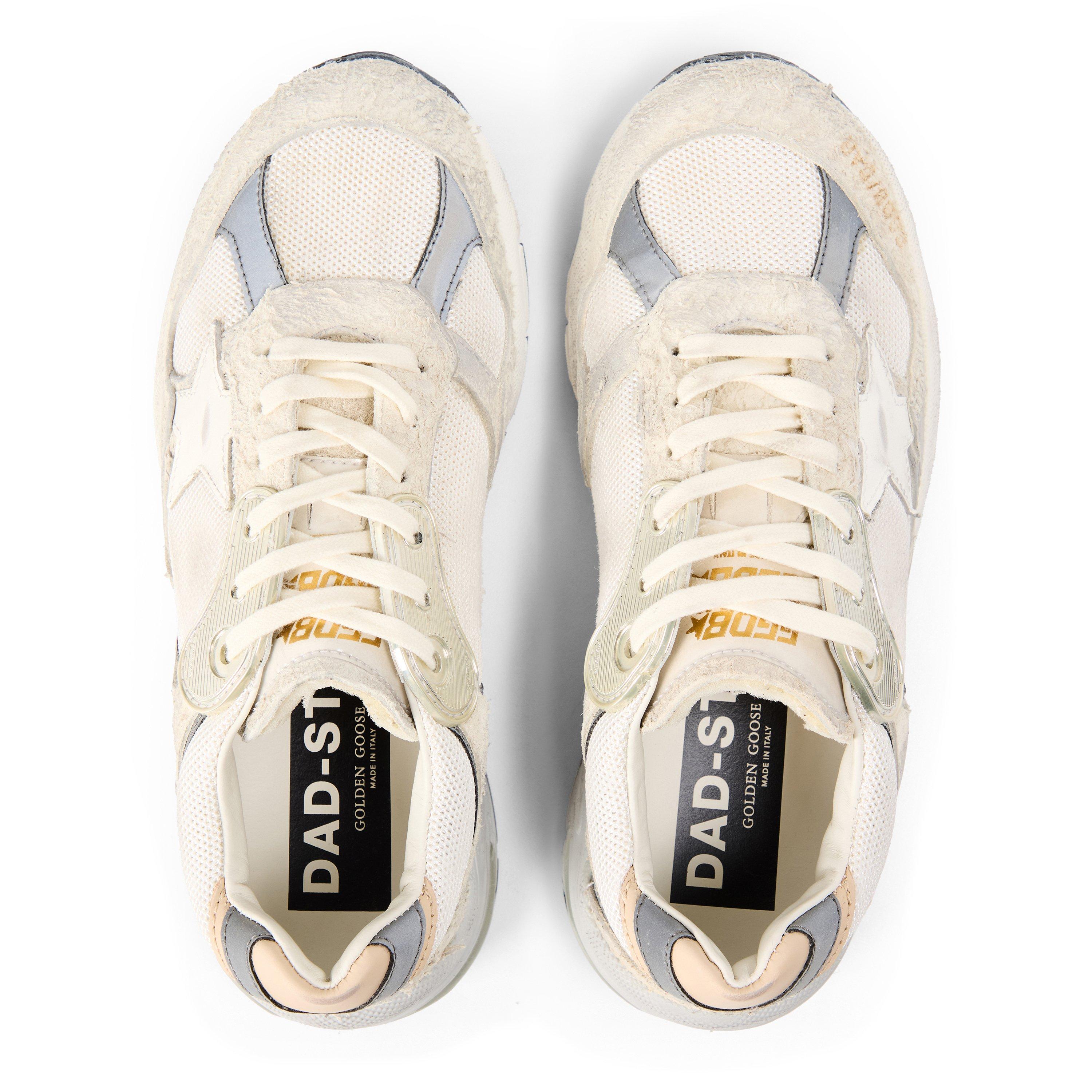 White - Golden Goose - Running Dad Suede Trainers - 4