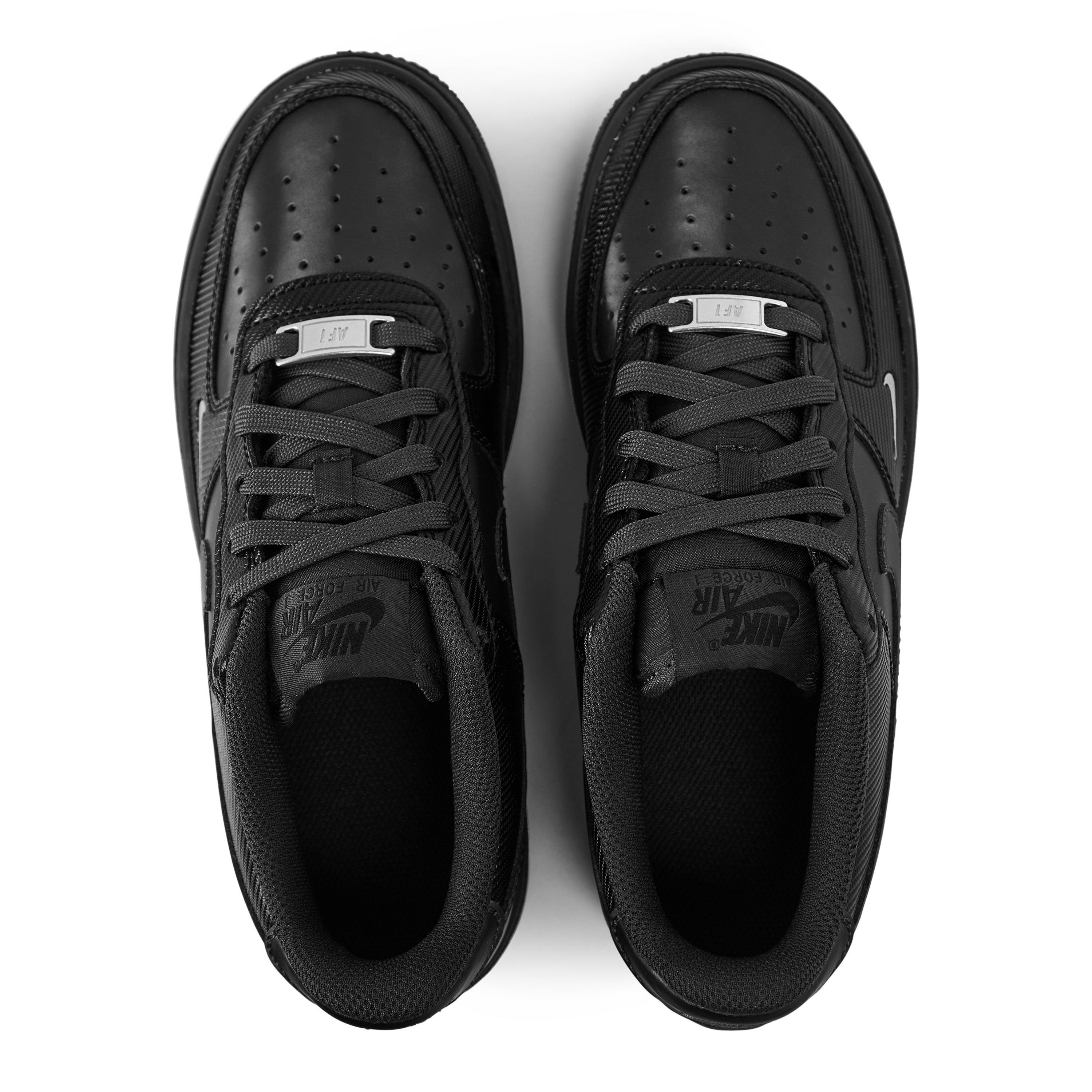 Black/Anthrac - Nike - Kids' Air Force 1 LV8 Carbon Leather Runners - 6