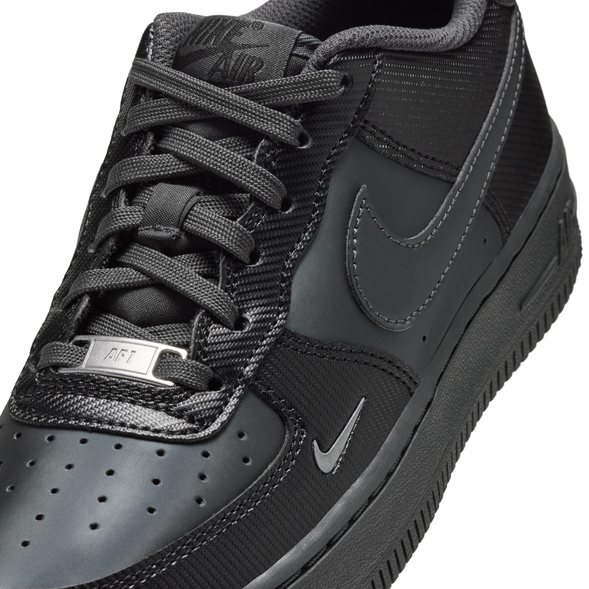 Black/Anthrac - Nike - Kids' Air Force 1 LV8 Carbon Leather Runners - 7