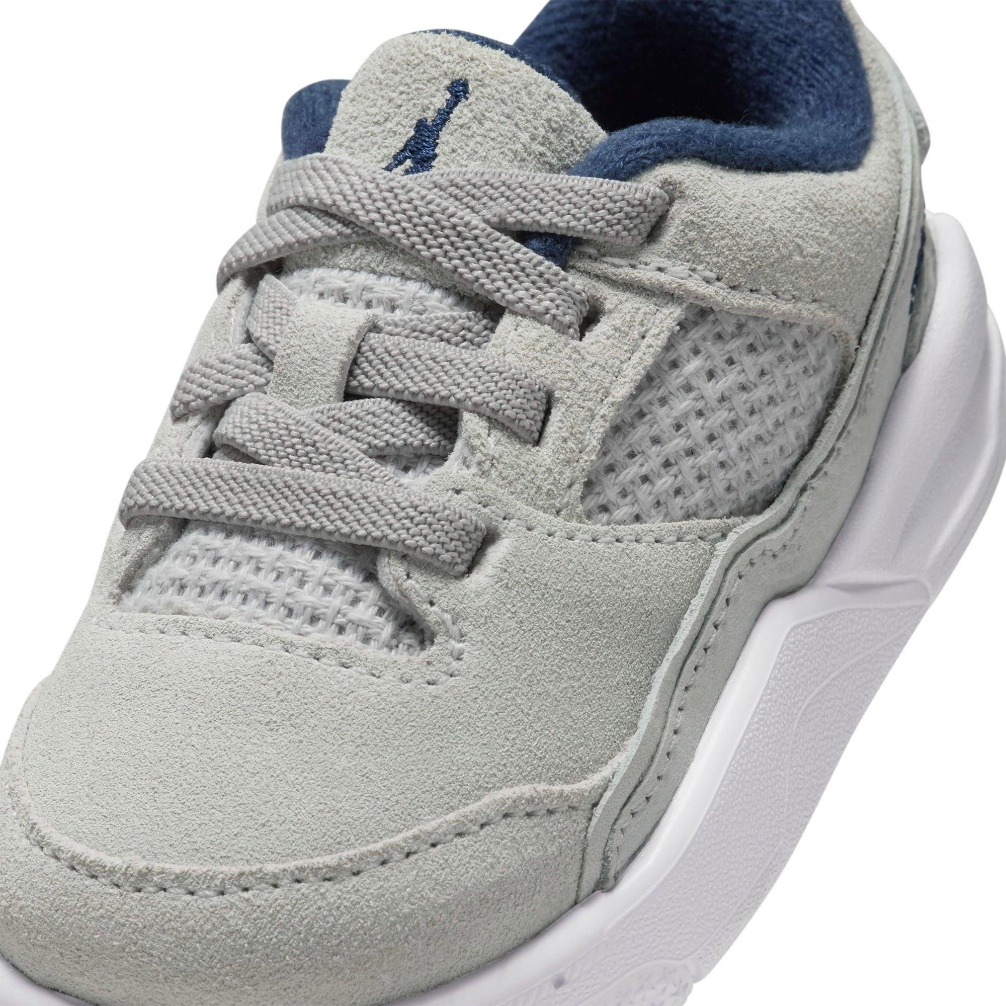 Grey/Blue - Air Jordan - Kids' Flight Court Basketball Trainers - 7