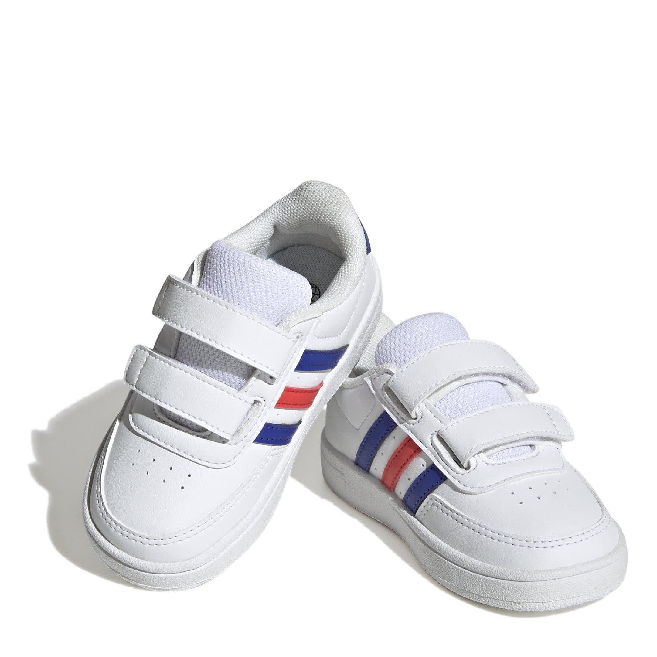 White/Blu/Red - adidas - Kids' Breaknet Casual Low-Top Trainers - 3