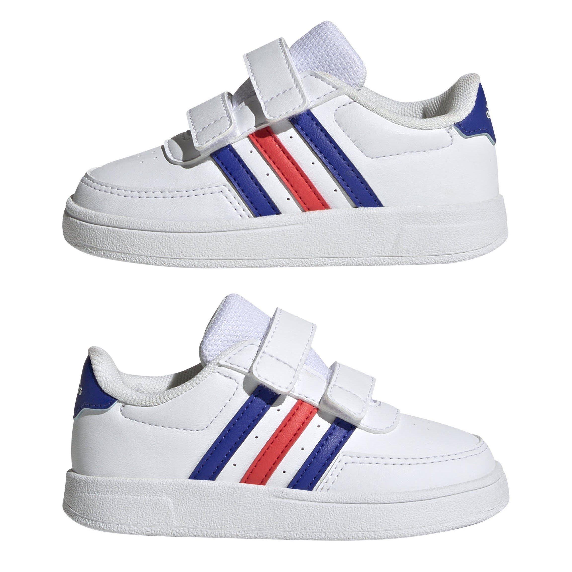 White/Blu/Red - adidas - Kids' Breaknet Casual Low-Top Trainers - 9