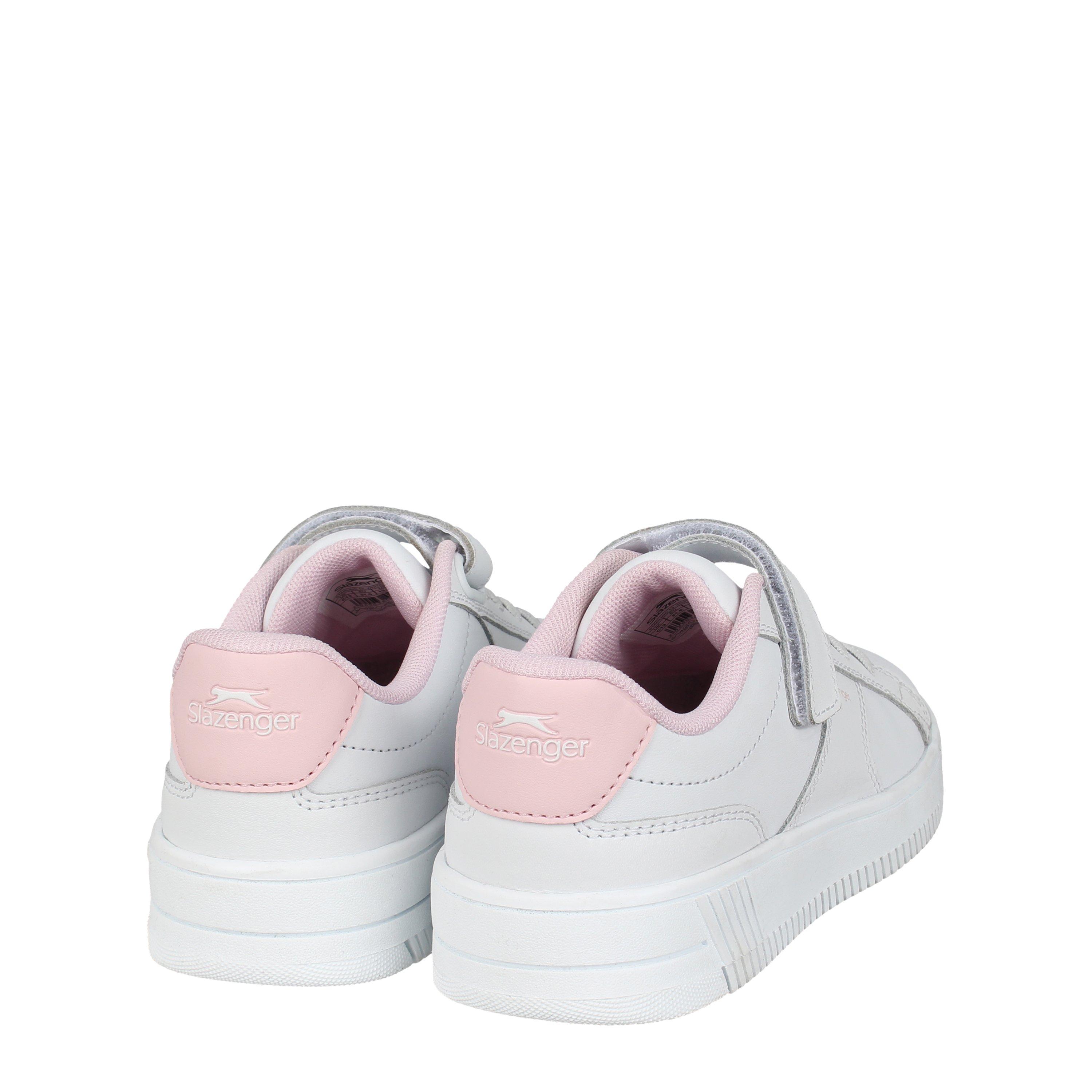White/Pink - Slazenger - Kids' Slaz Starling Low-Top Trainers - 4