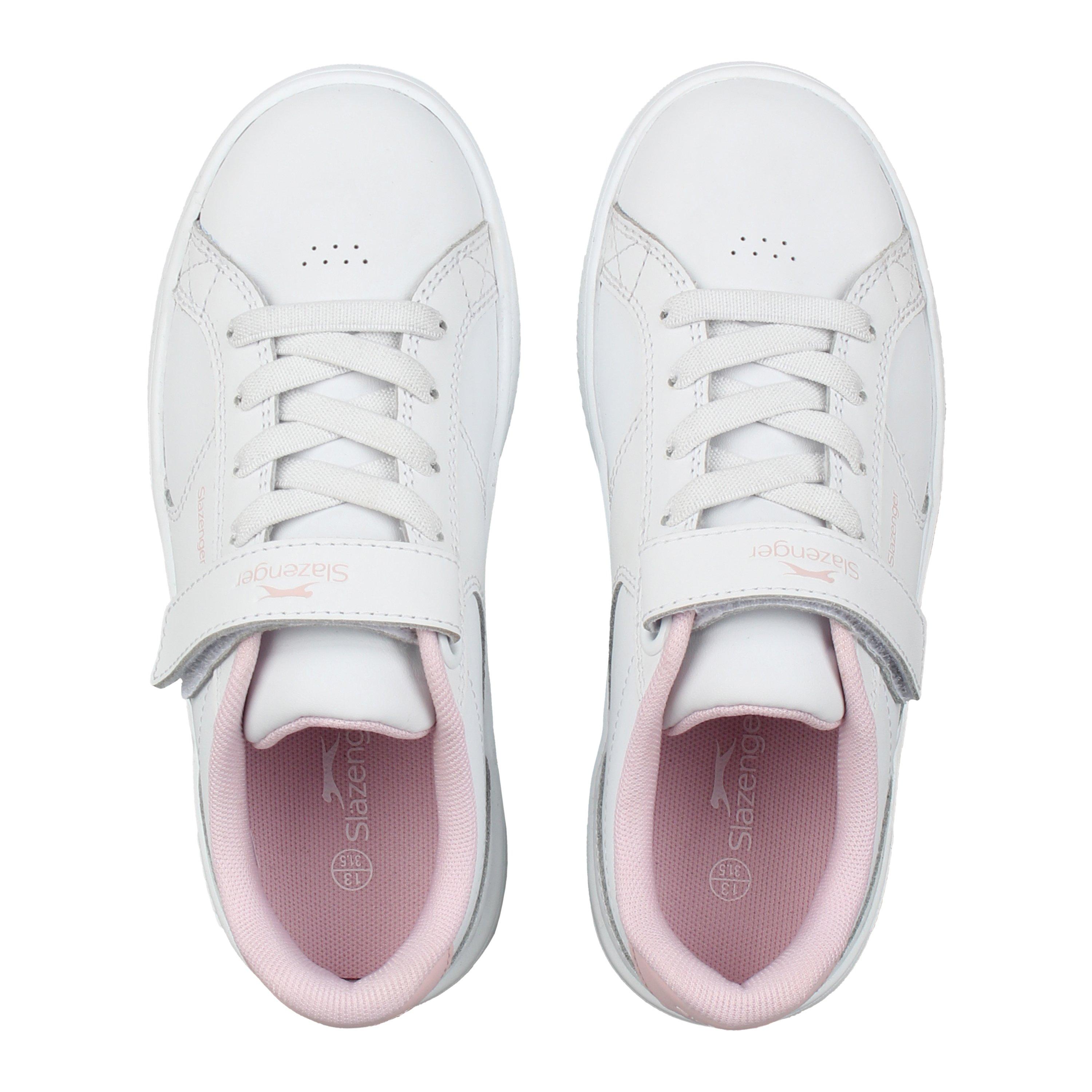White/Pink - Slazenger - Kids' Slaz Starling Low-Top Trainers - 5