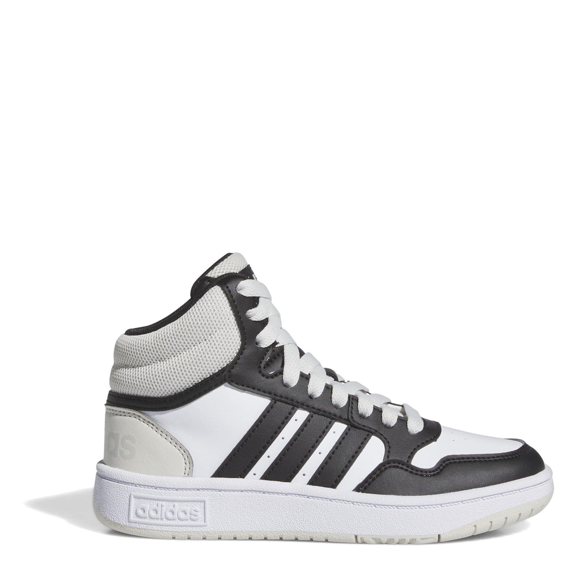 Branco/Preto - adidas - Hoops 3.0 High-Top Trainers Boys - 1