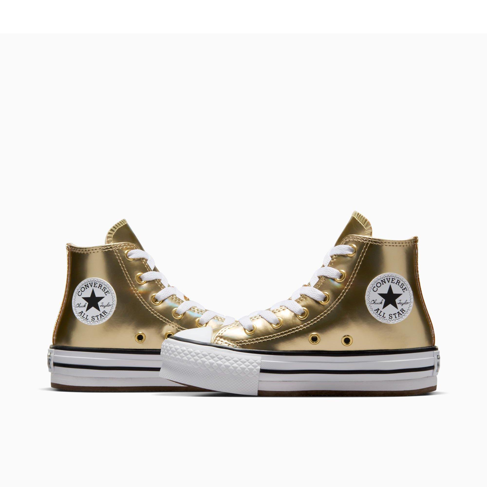 752-Metallic - Converse - Kids' Chuck Taylor All Star Eva Platform Trainers - 3