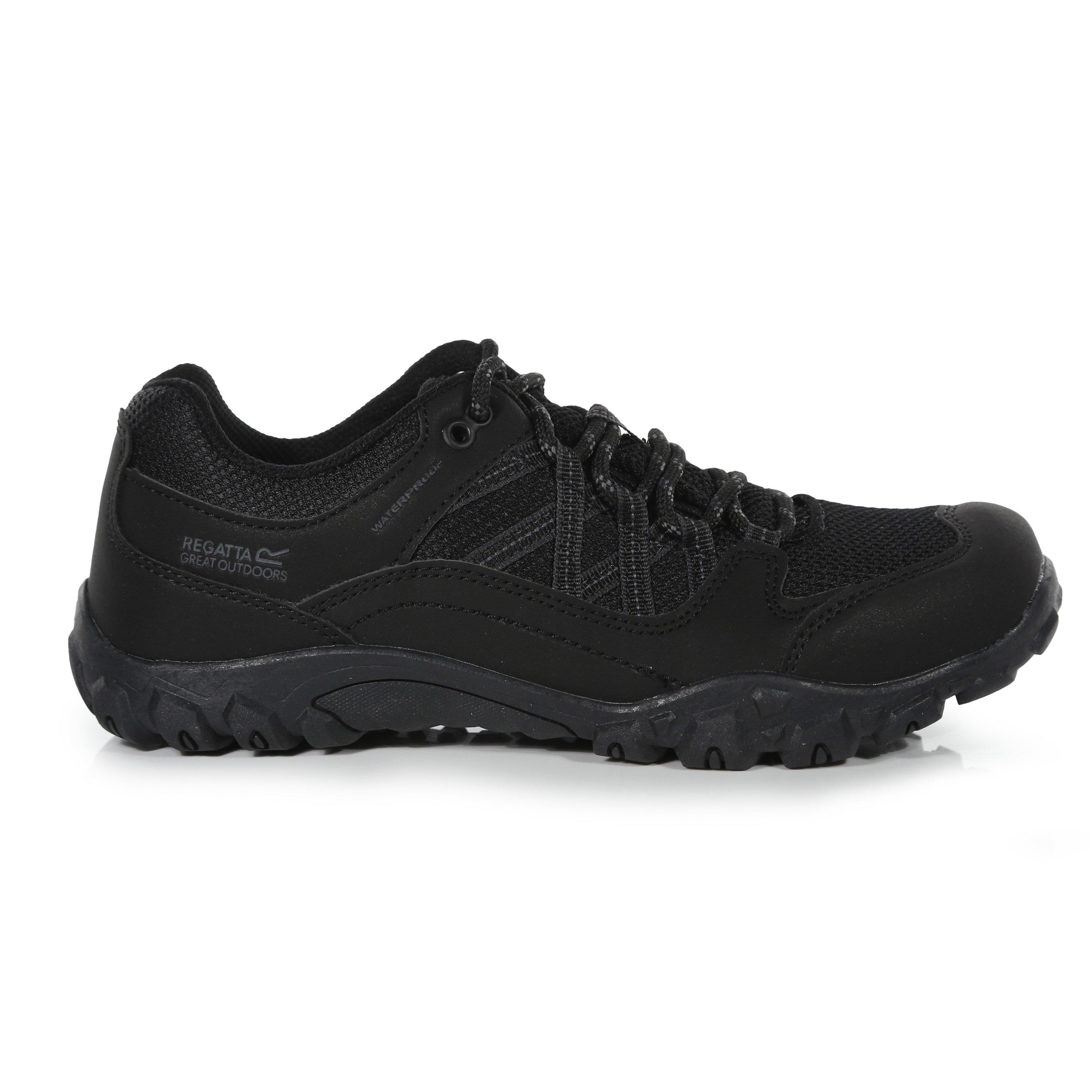 Black - Regatta - Unisex Kids' Edgepoint Waterproof Hiking Shoes - 1