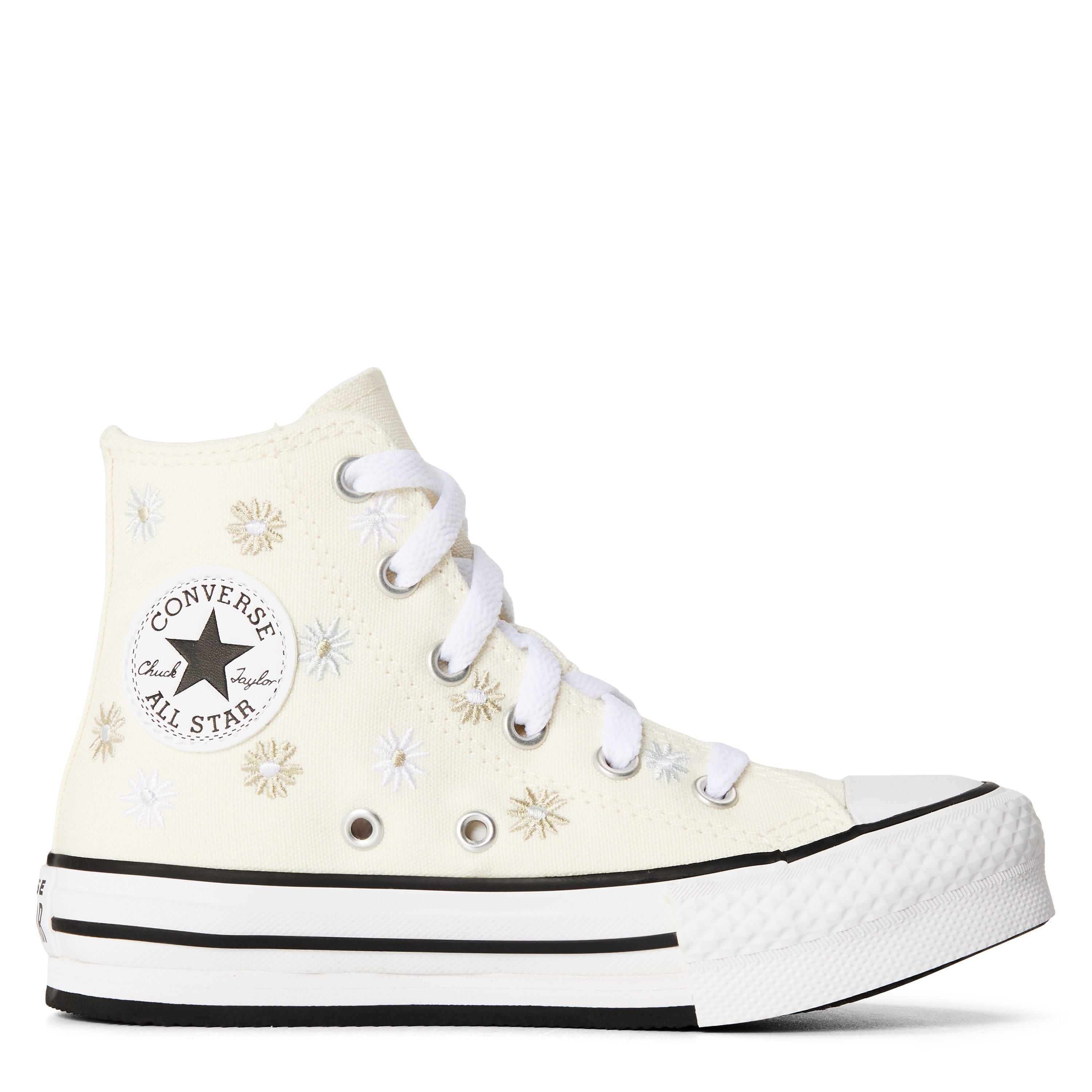 286-Egret/Whi - Converse - Kids' Chuck Taylor All Star Eva Platform Trainers - 1