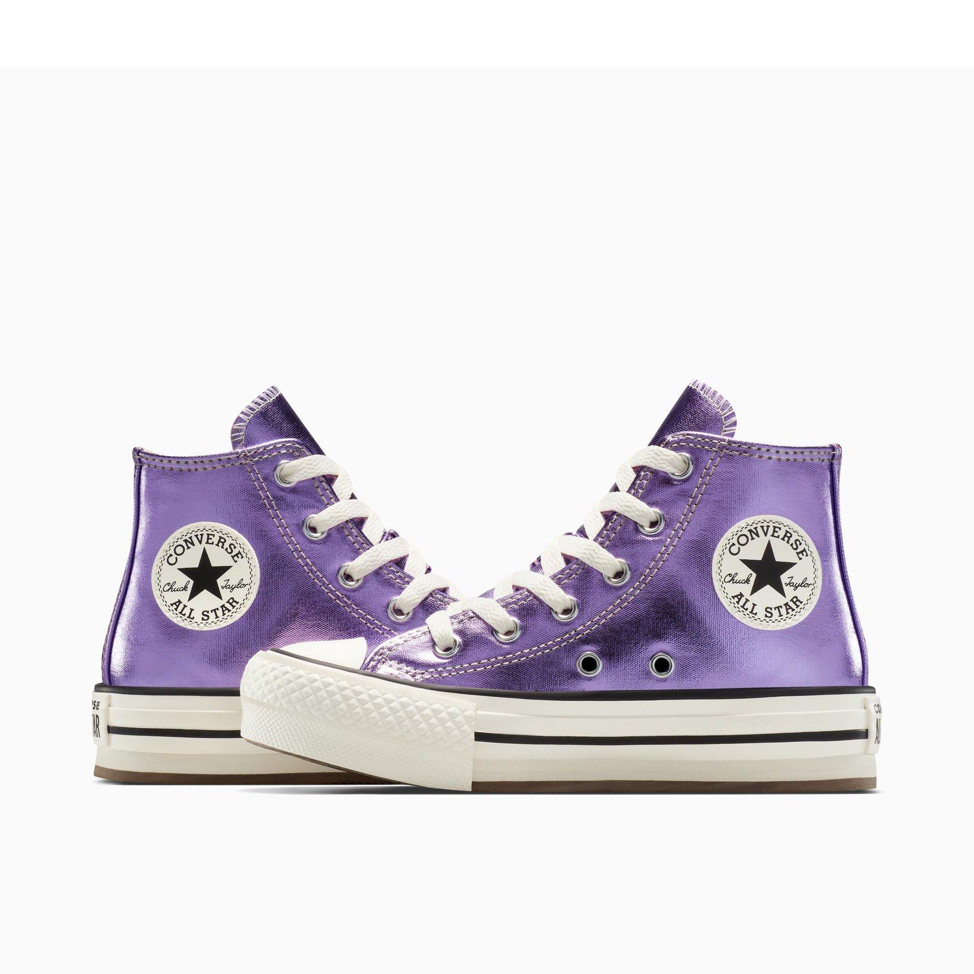 500-Purple/Eg - Converse - Kids' Chuck Taylor All Star Eva Platform Trainers - 3