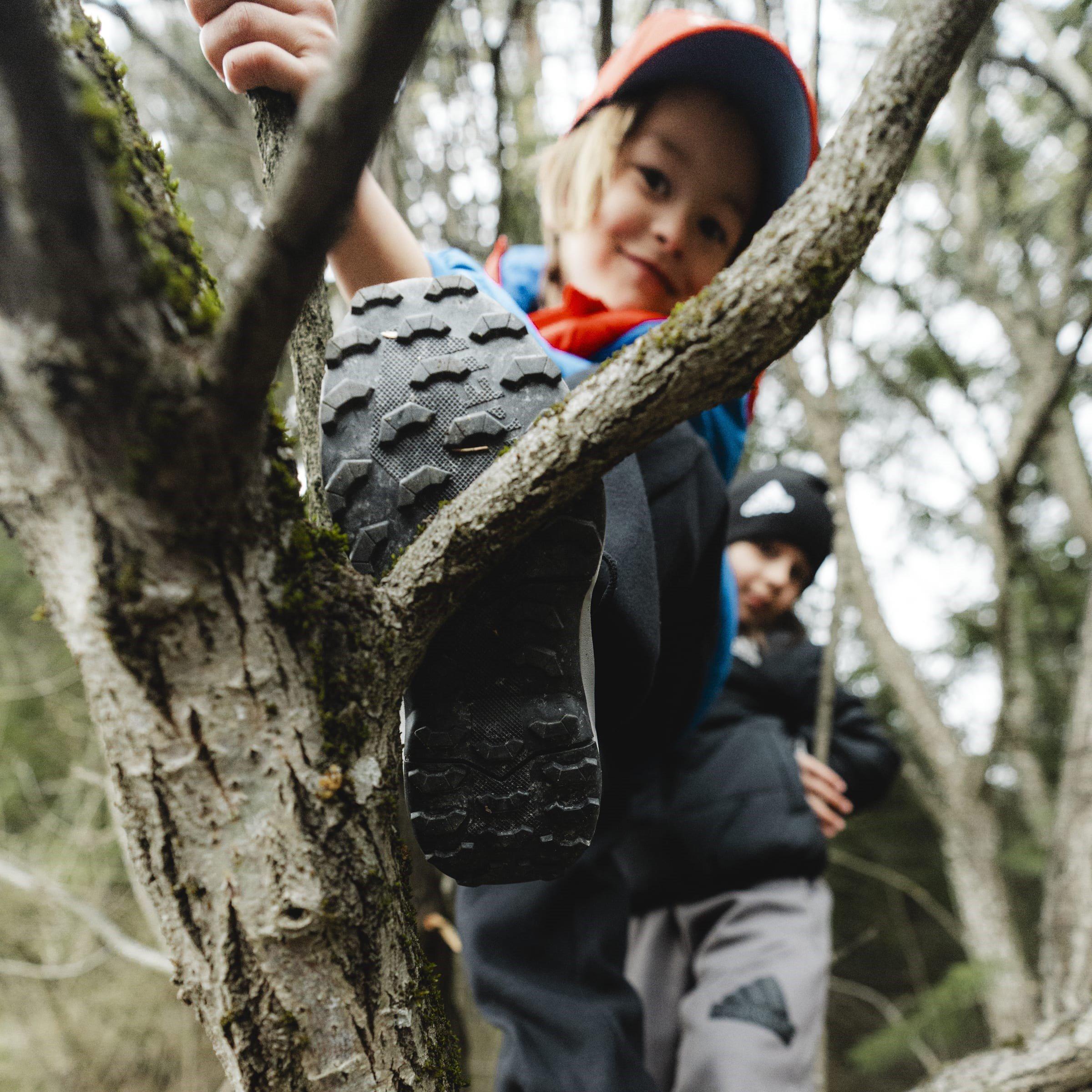 Black/Grfu/Gy - adidas - Kids' Terrex Ax4r Non-Waterproof Hiking Shoes - 11