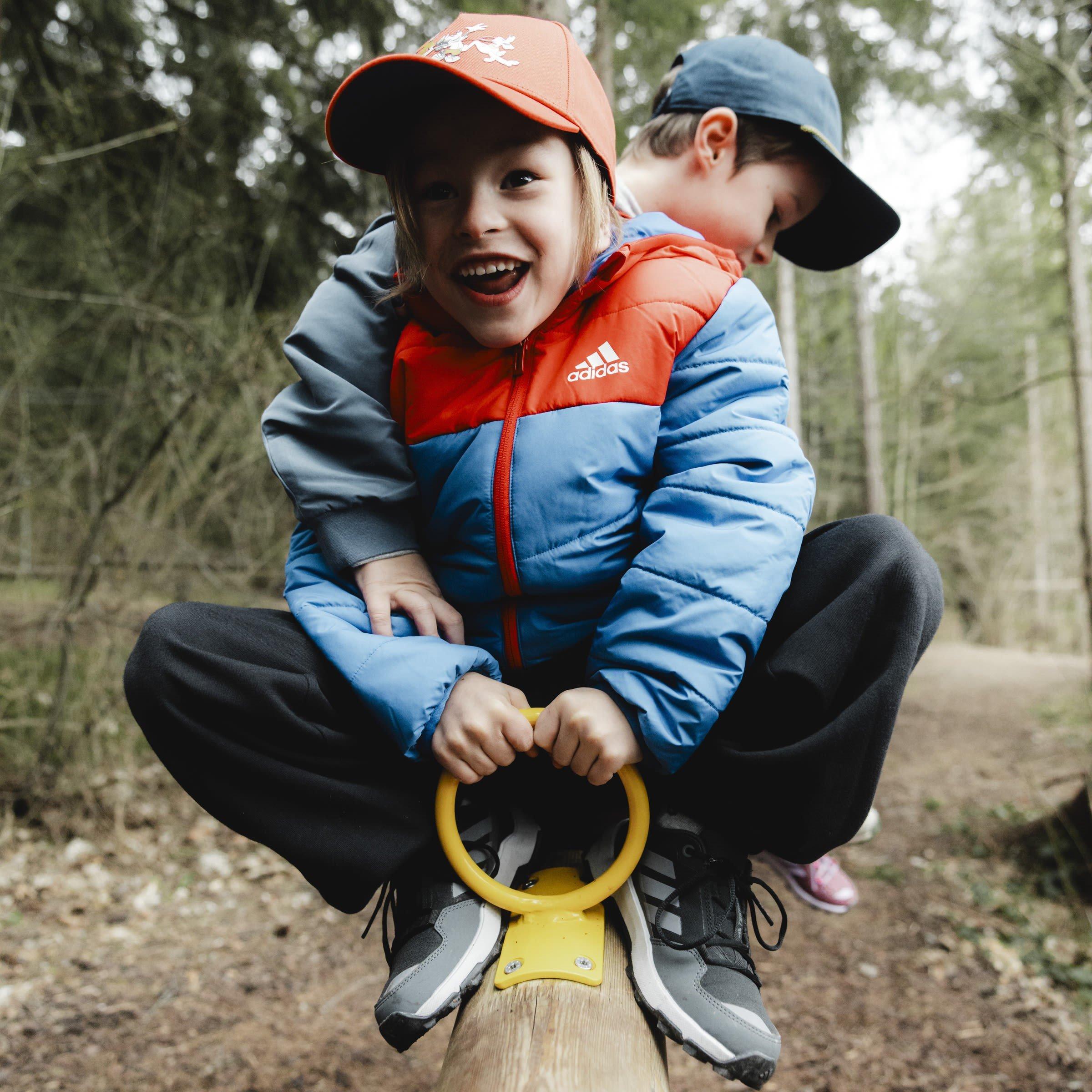 Black/Grfu/Gy - adidas - Kids' Terrex Ax4r Non-Waterproof Hiking Shoes - 13