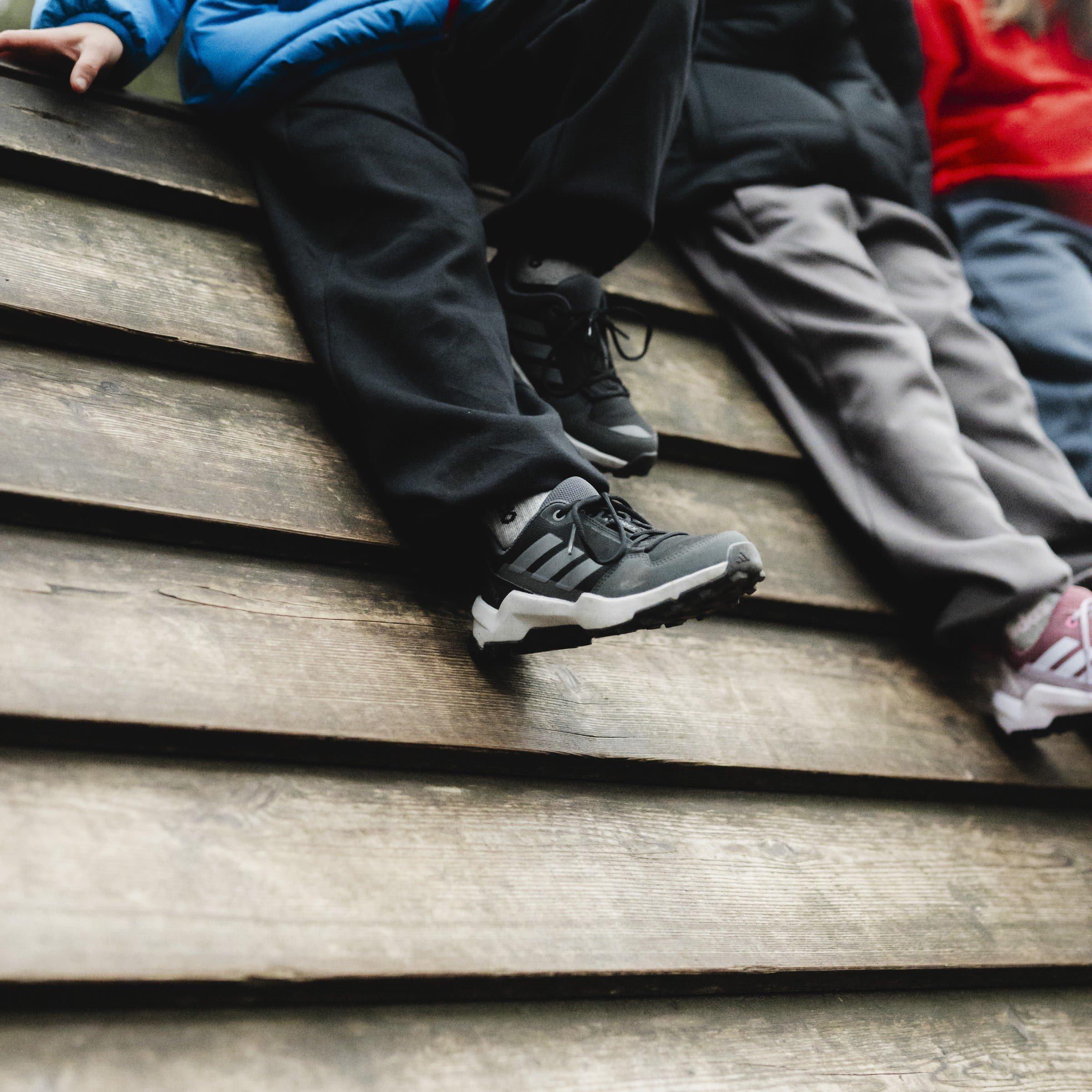 Black/Grfu/Gy - adidas - Kids' Terrex Ax4r Non-Waterproof Hiking Shoes - 14