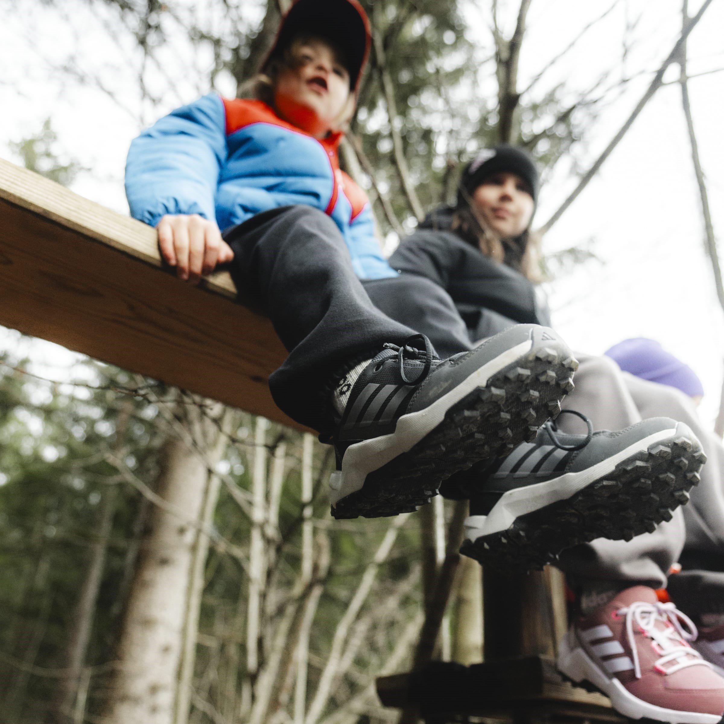 Black/Grfu/Gy - adidas - Kids' Terrex Ax4r Non-Waterproof Hiking Shoes - 10