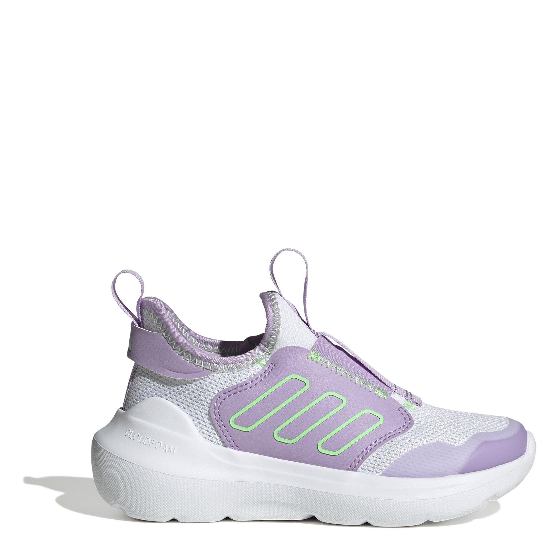 Adidas Girls Kids' Tensaur Comfort Low-Top Trainers - Wte/Lme/Plum - C12.5 (31)