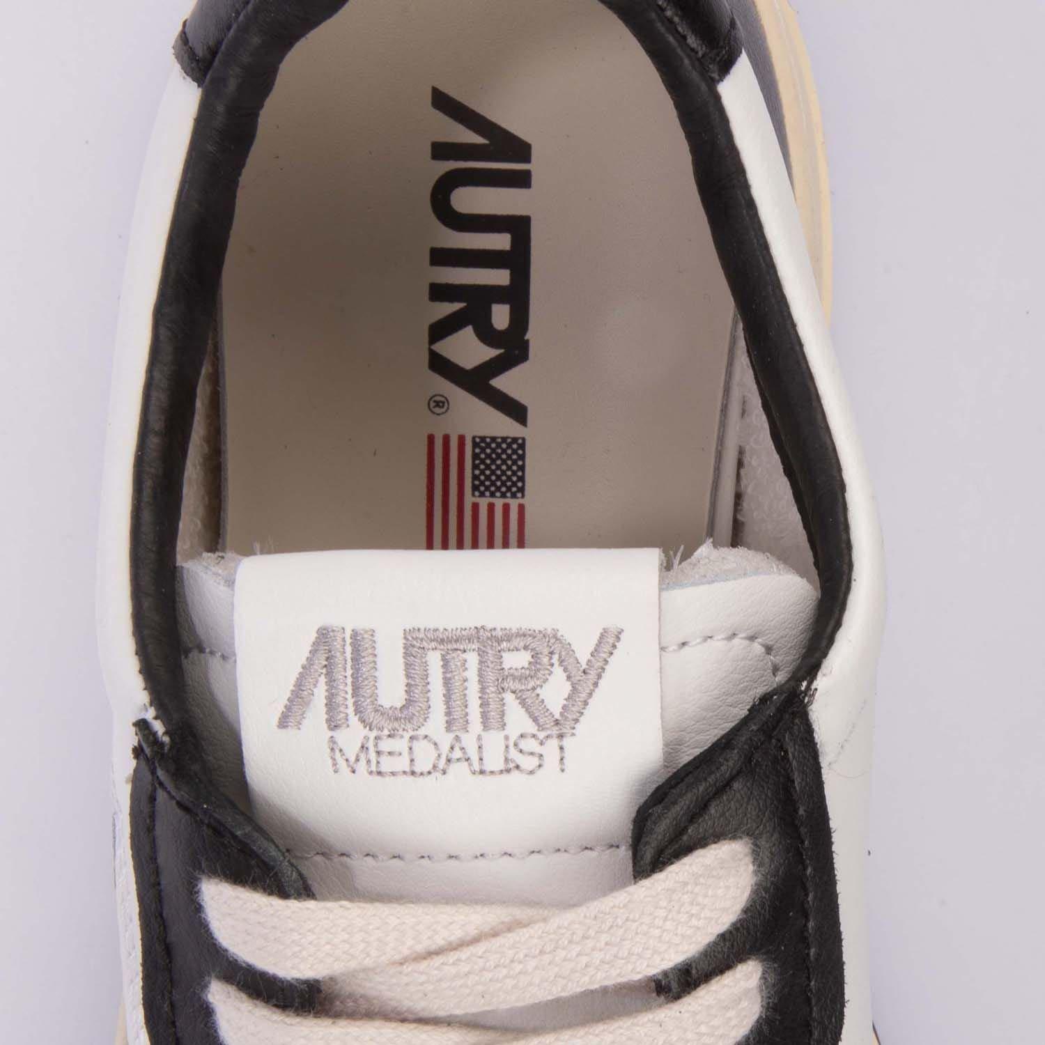 Black-White - Autry - Medalist Leather Court Trainers - 6