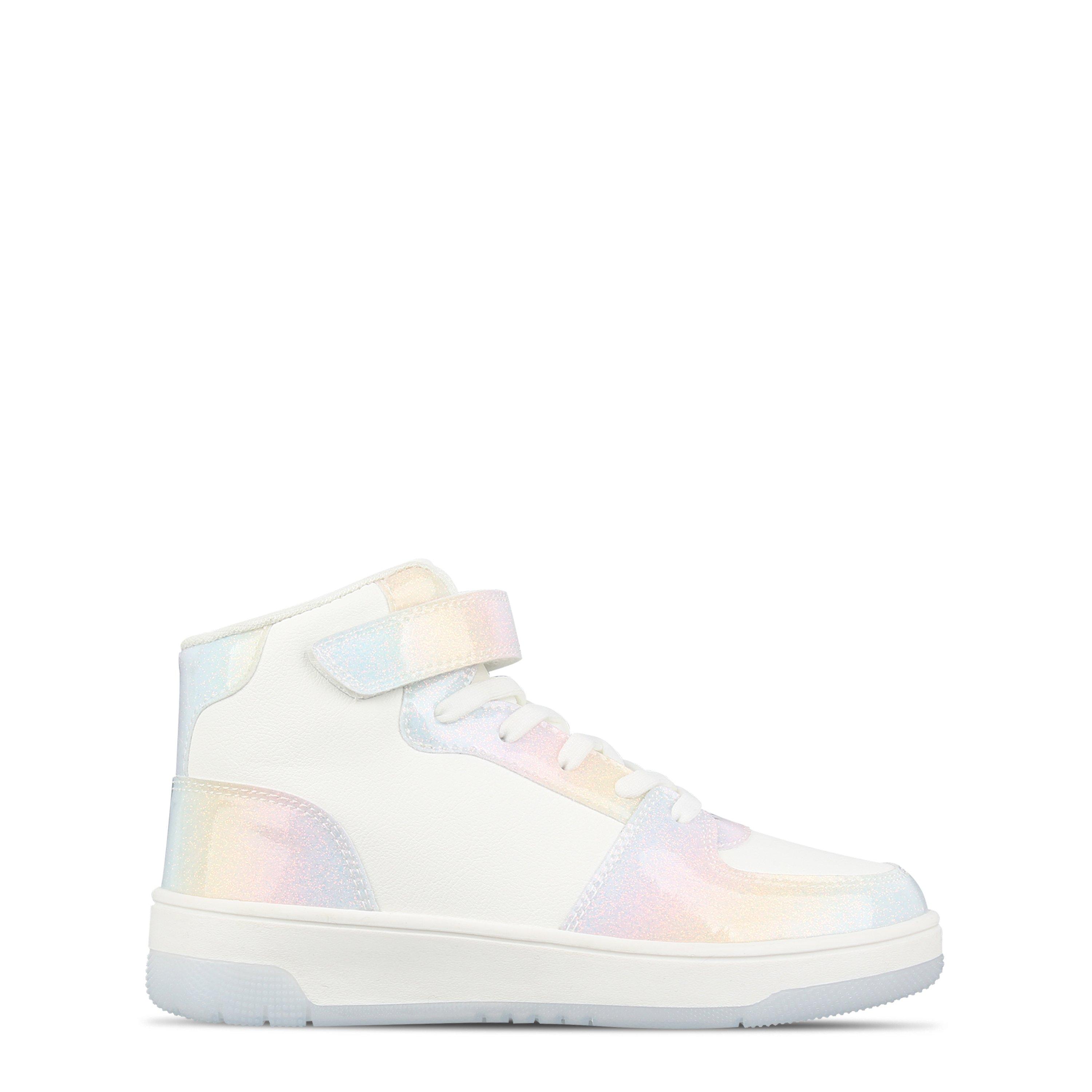 White/Multi - Fabric - Kids' Glitr High-Top Trainers - 1
