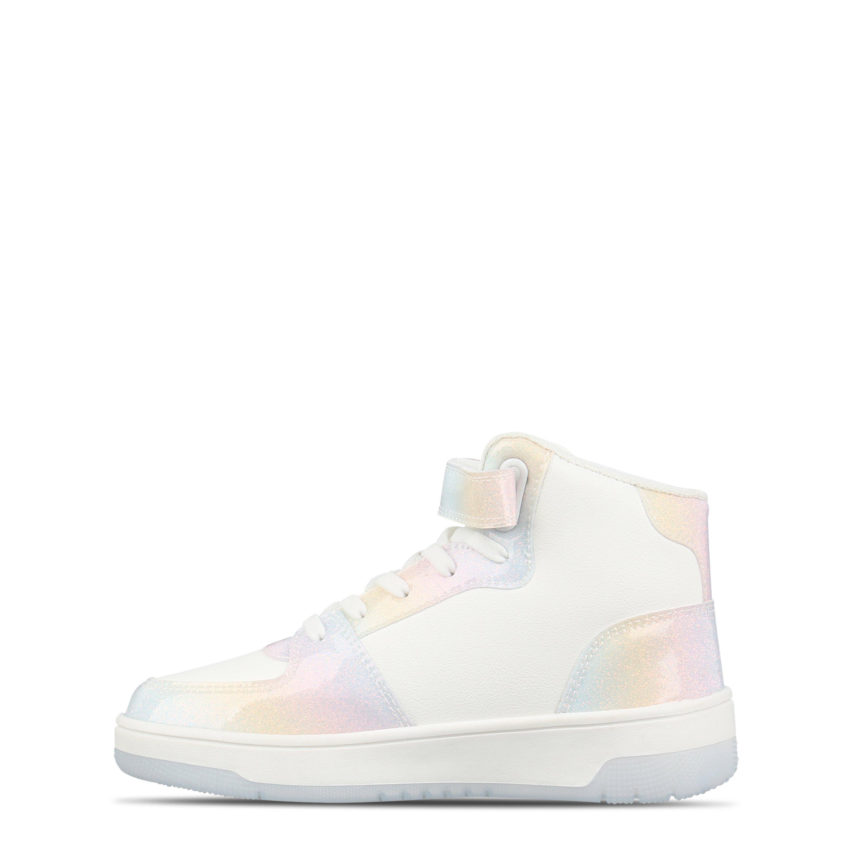 White/Multi - Fabric - Glitr High-Top Trainers - 2