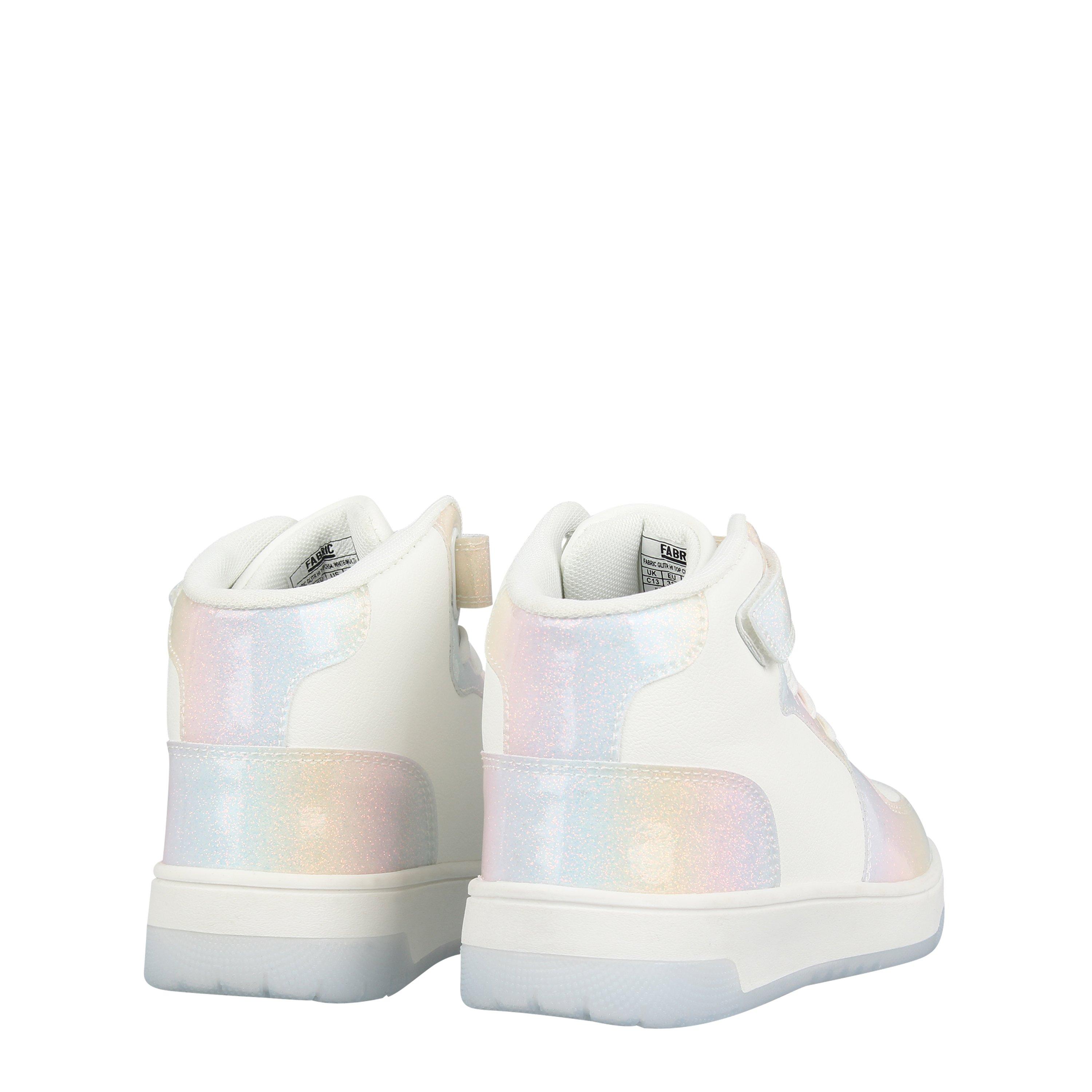 White/Multi - Fabric - Glitr High-Top Trainers - 4