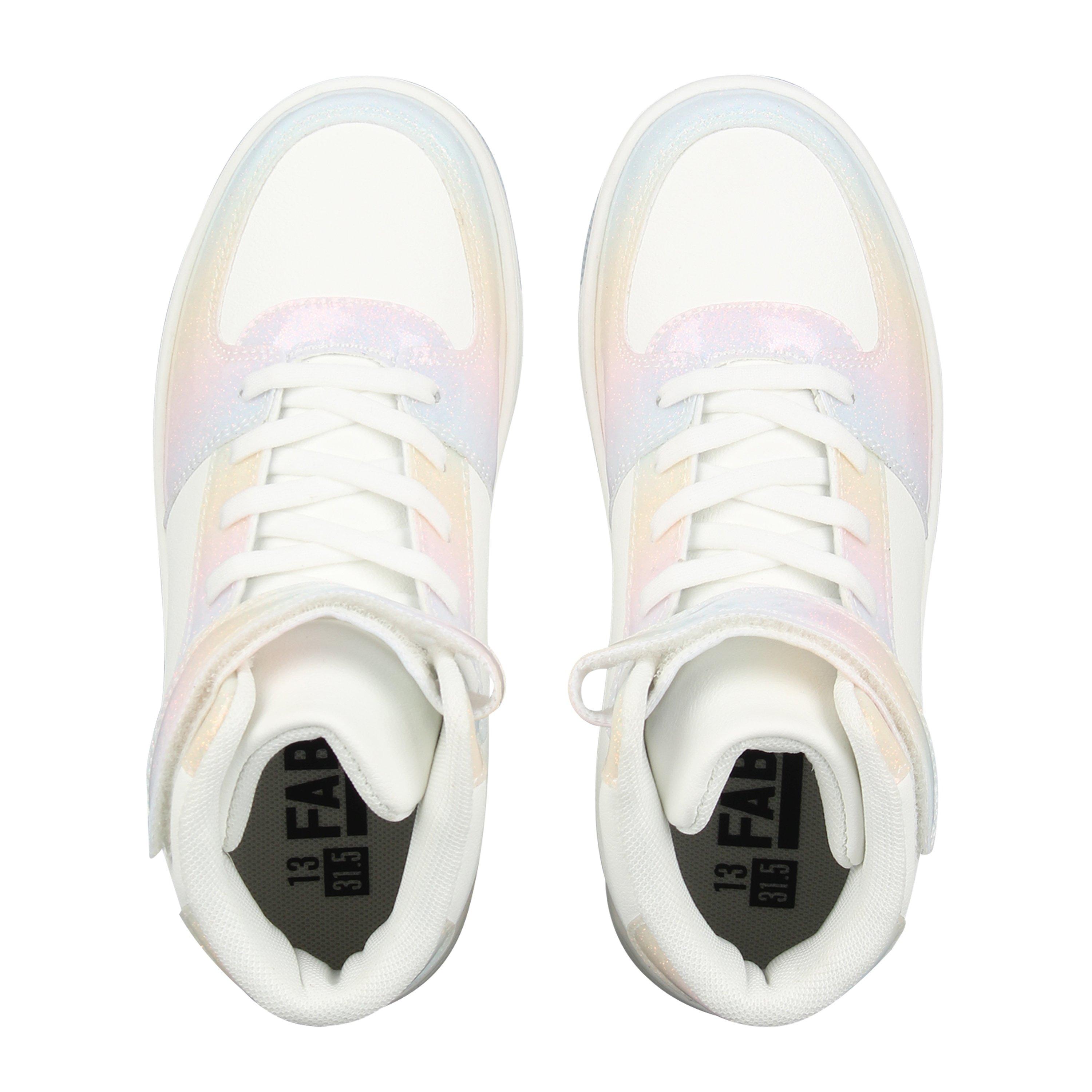White/Multi - Fabric - Glitr High-Top Trainers - 5