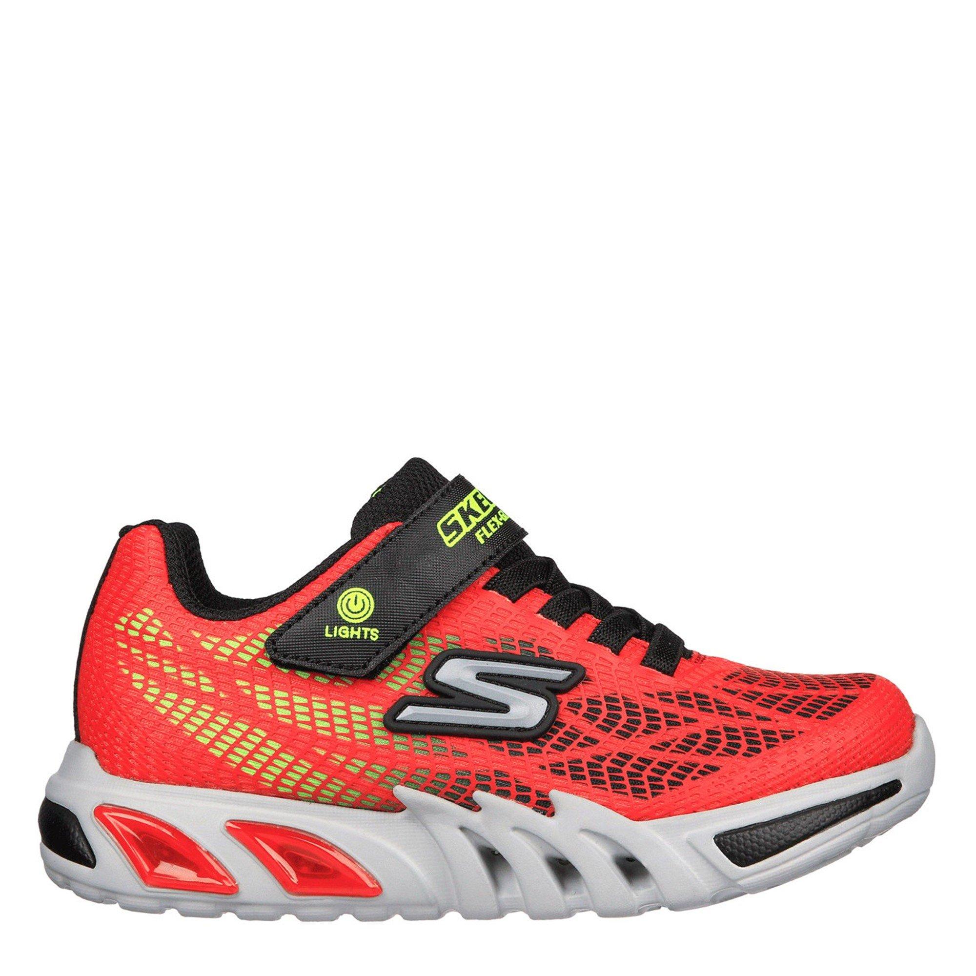 Skechers Boys Flex-Glow Child Trainers - Red/Black - C13 (32)