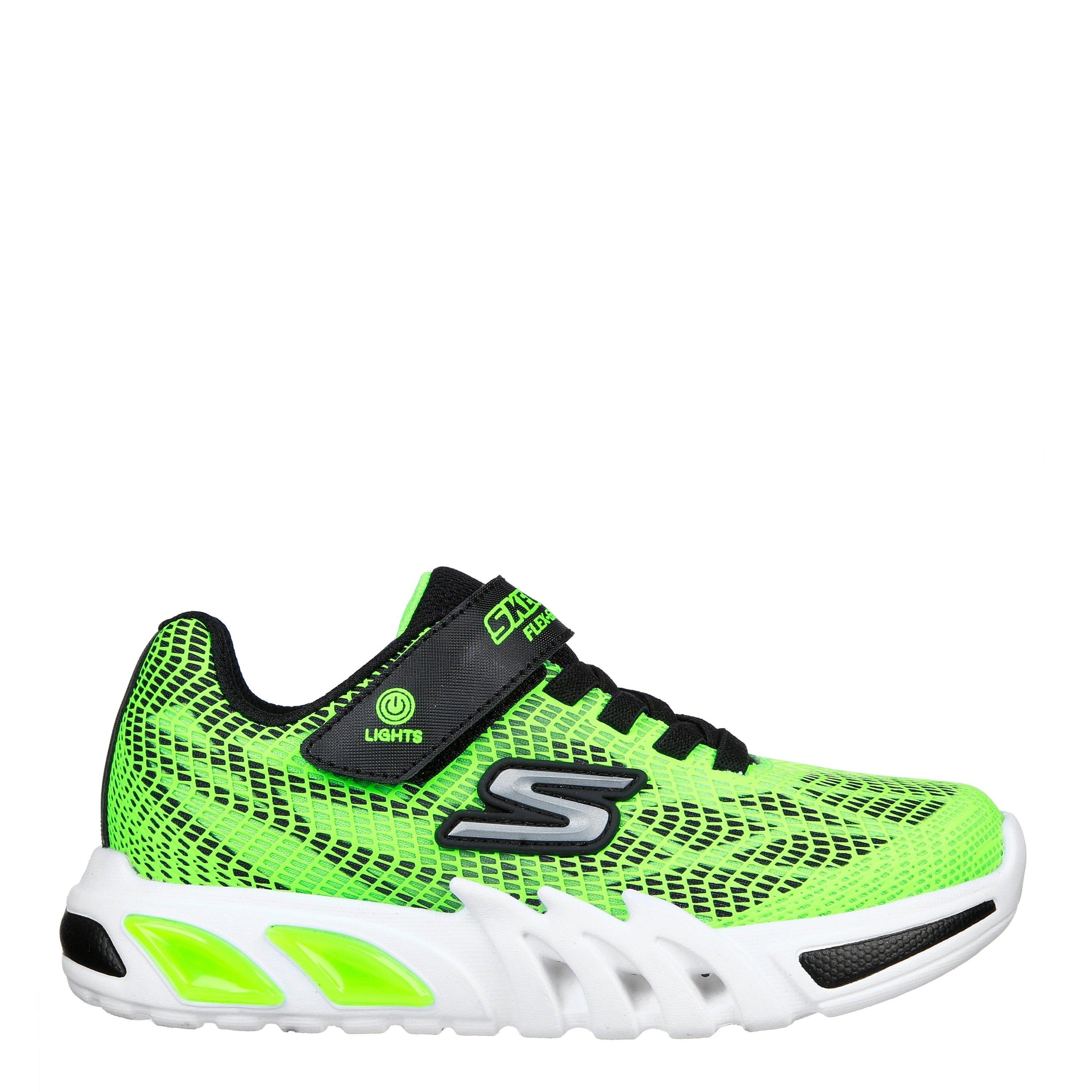 Skechers Boys Flex-Glow Child Trainers - Lime/Black - C10 (27.5)