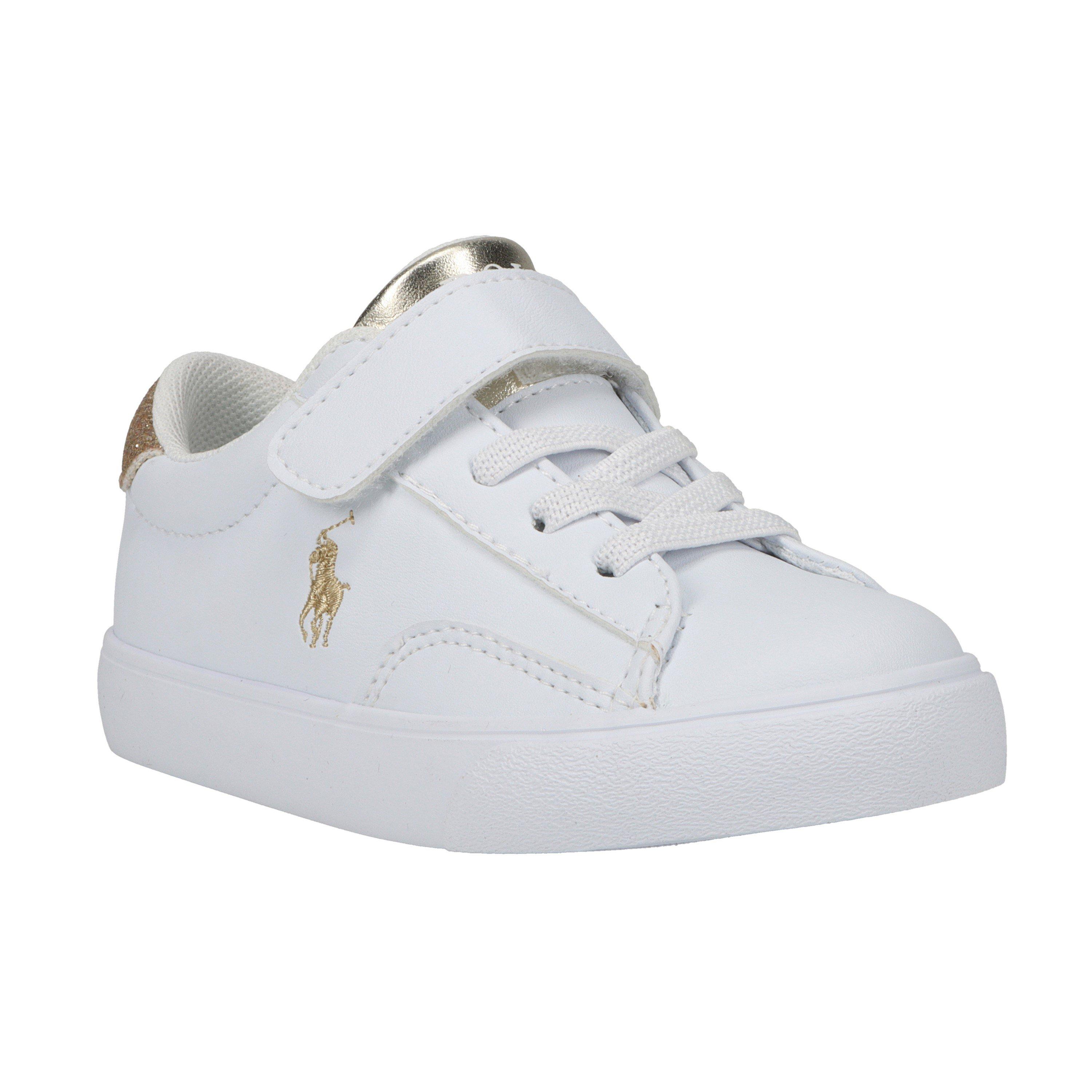 White/Gold - Polo Ralph Lauren - Kids' Theron V Court Trainers