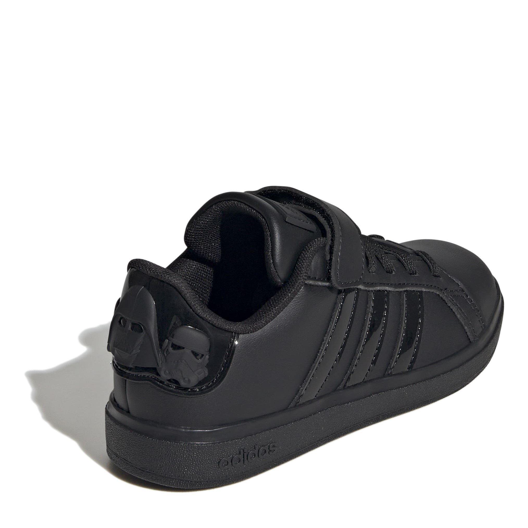 Core Black - adidas - Kids' Star Wars Grand Court Low-Top Trainers - 4