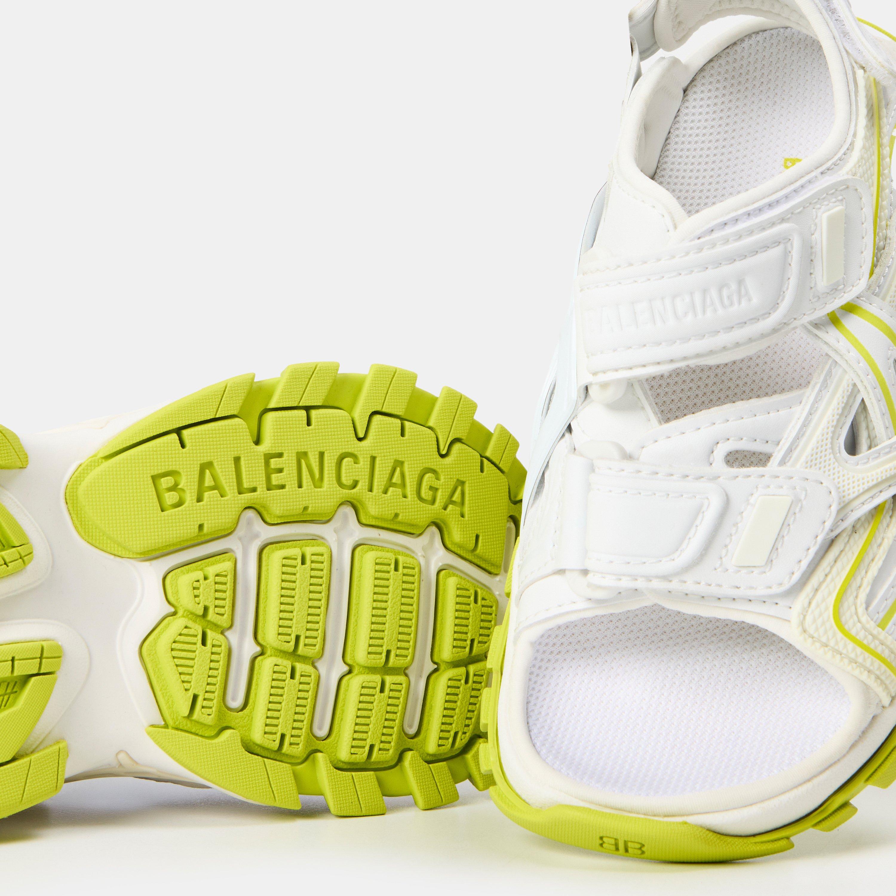 White/Yellow - Balenciaga - Unisex Sports Sandals, Kids Sandals - 3