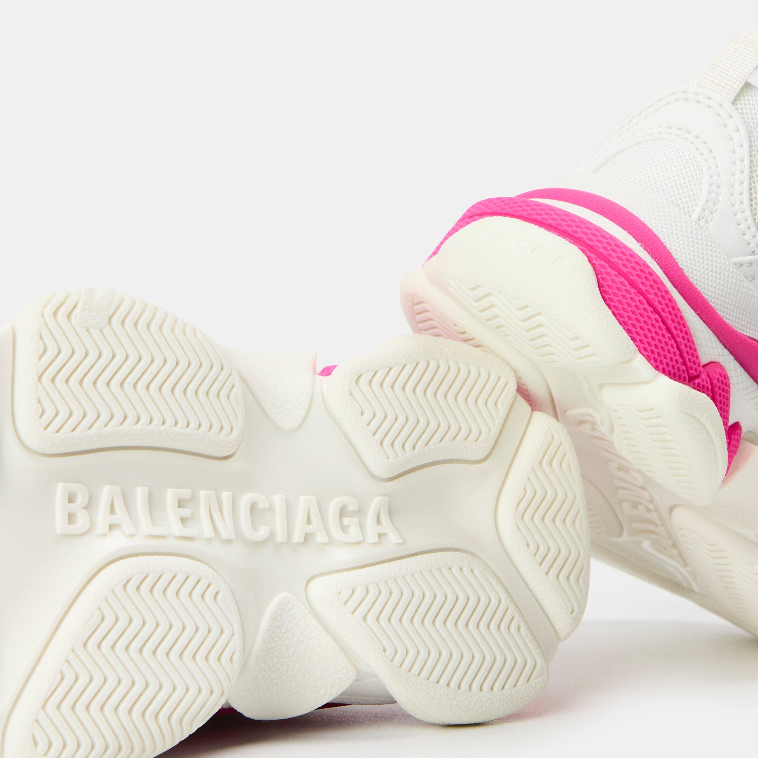 Fluo Pink/Whit - Balenciaga - Unisex Chunky Trainers, Chunky Style - 3