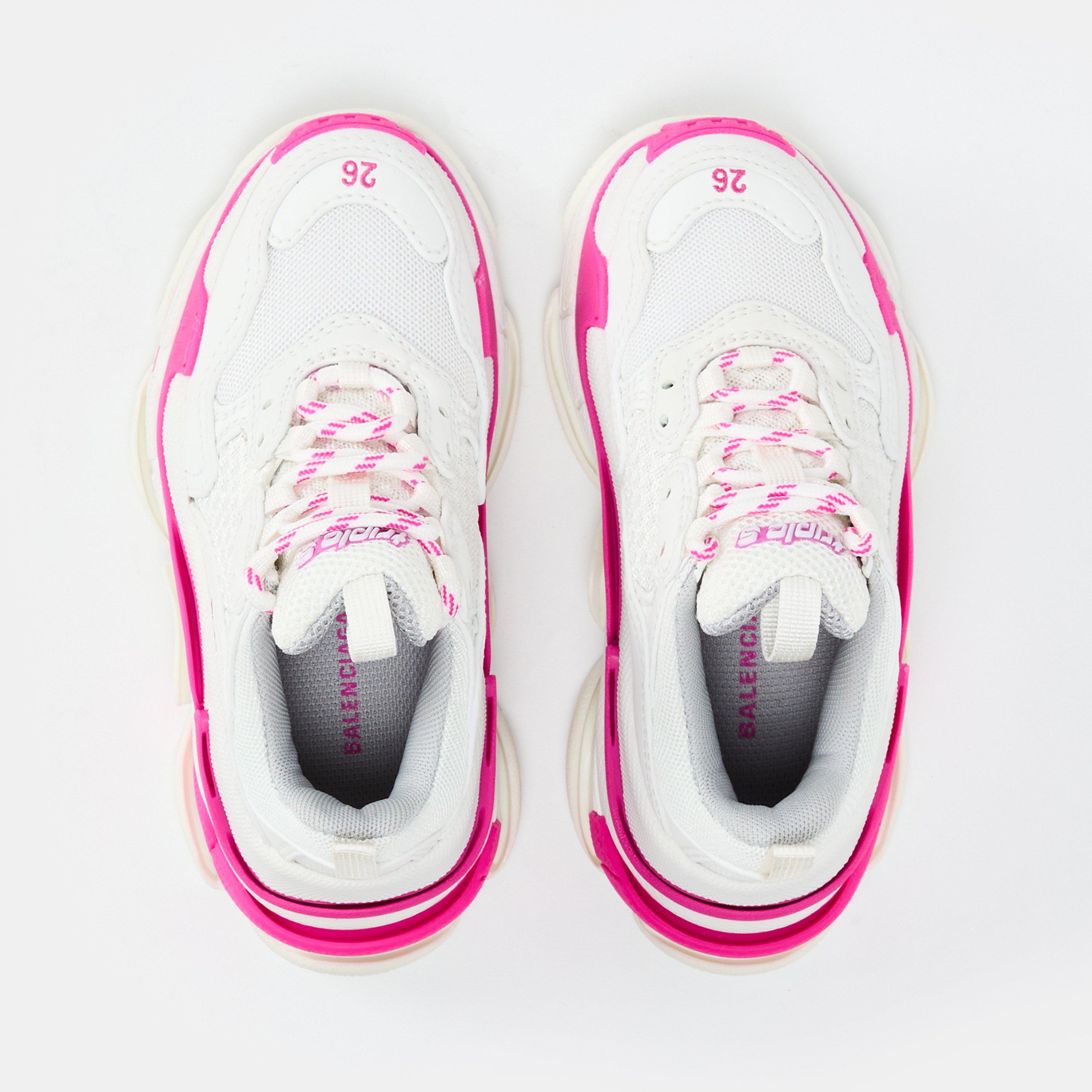 Fluo Pink/Whit - Balenciaga - Unisex Chunky Trainers, Chunky Style - 4