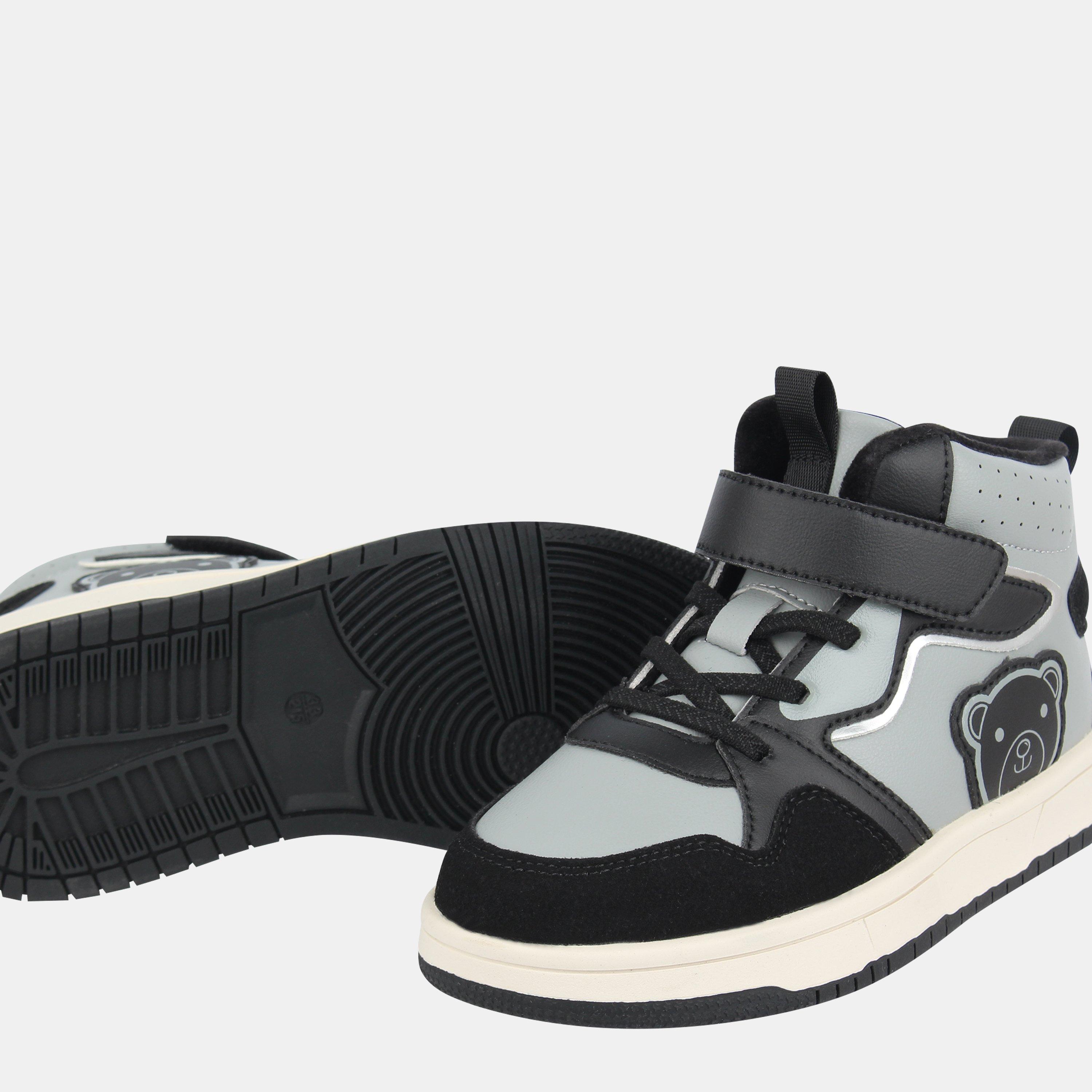 Black/Grey - Fabric - Bear Hi Top Ch62 - 3