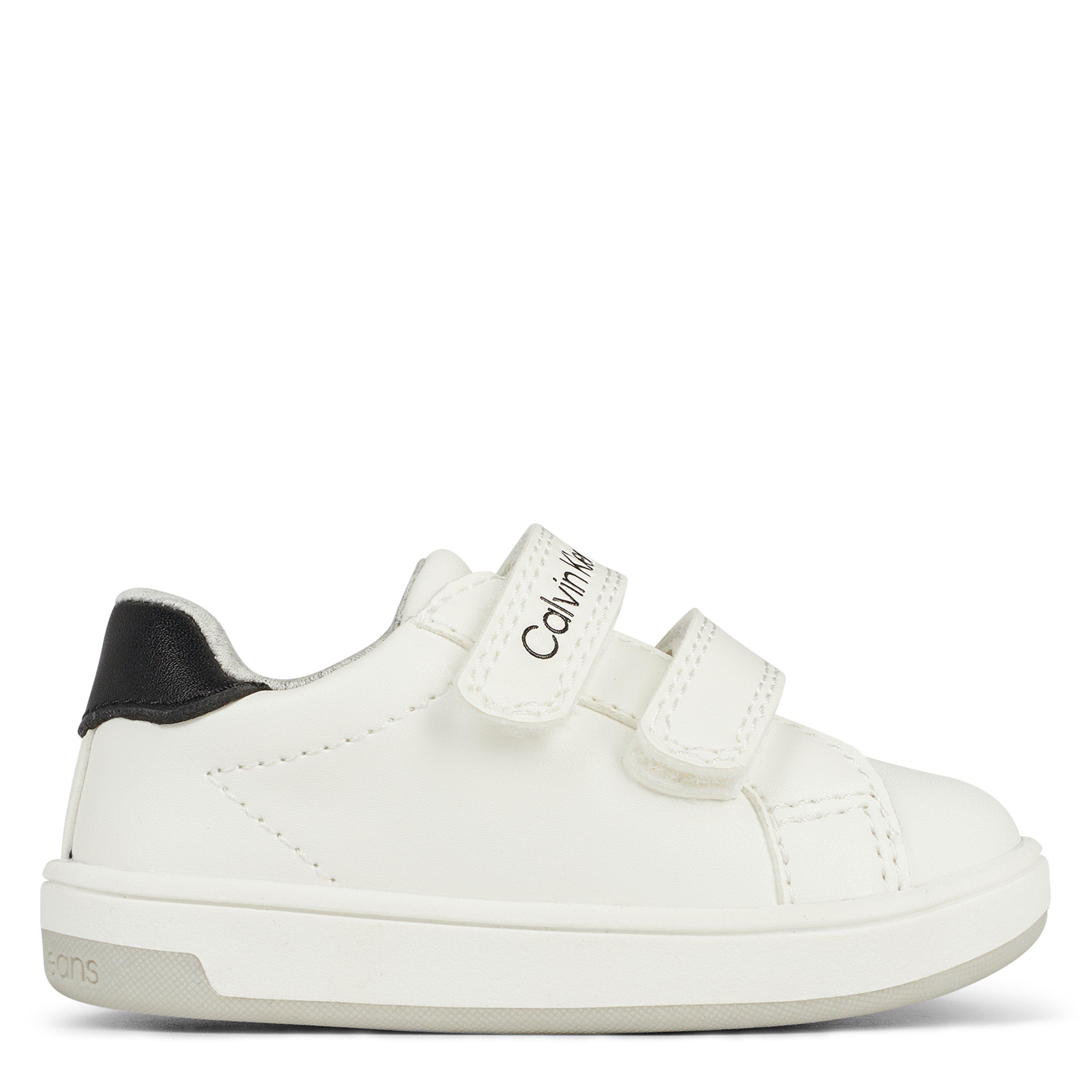 Calvin Klein Jeans Boys Infants Low Top Court Trainers - Wht/Blk X002 - C5 (21)