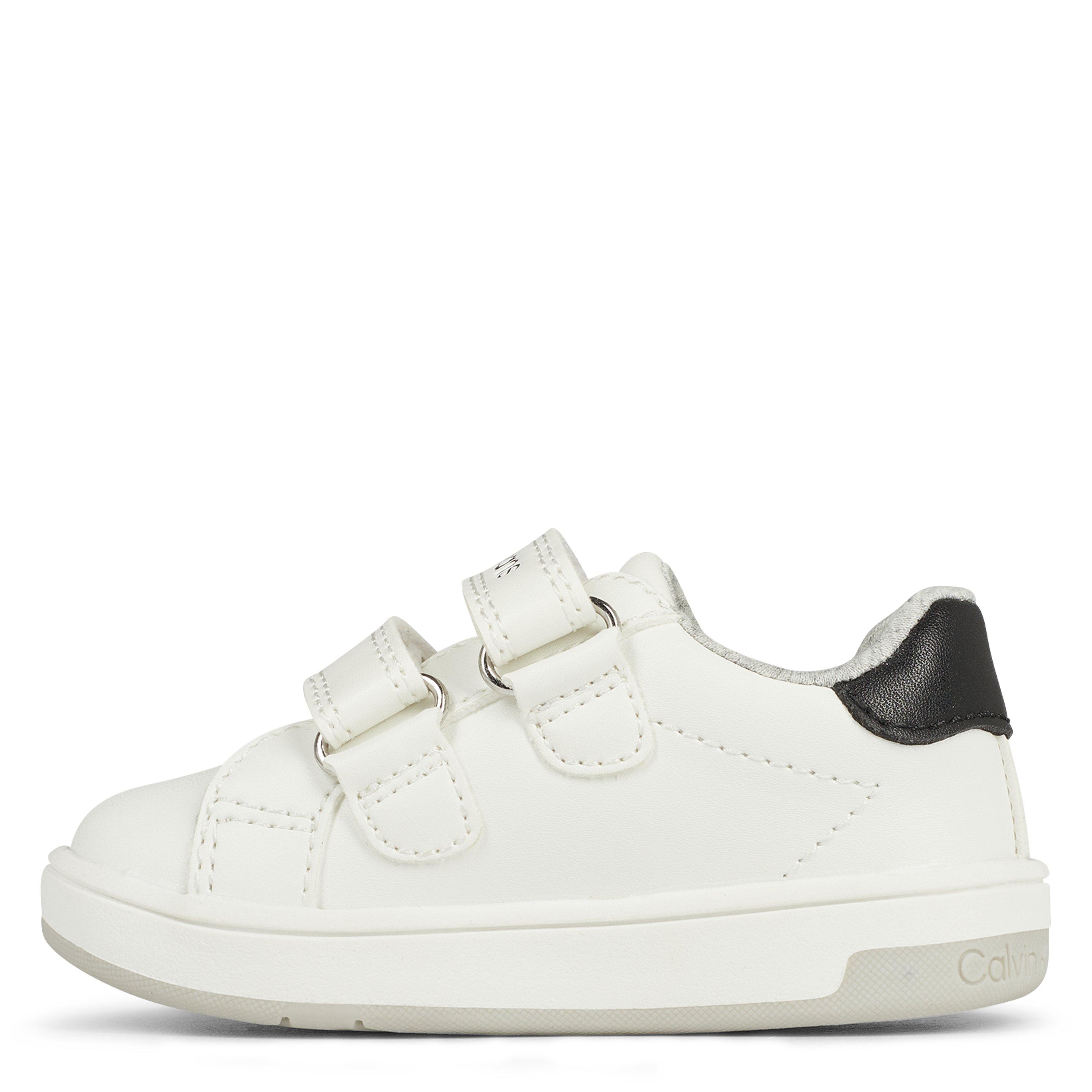 Wht/Blk X002 - Calvin Klein Jeans - Infants Low Top Court Trainers - 2