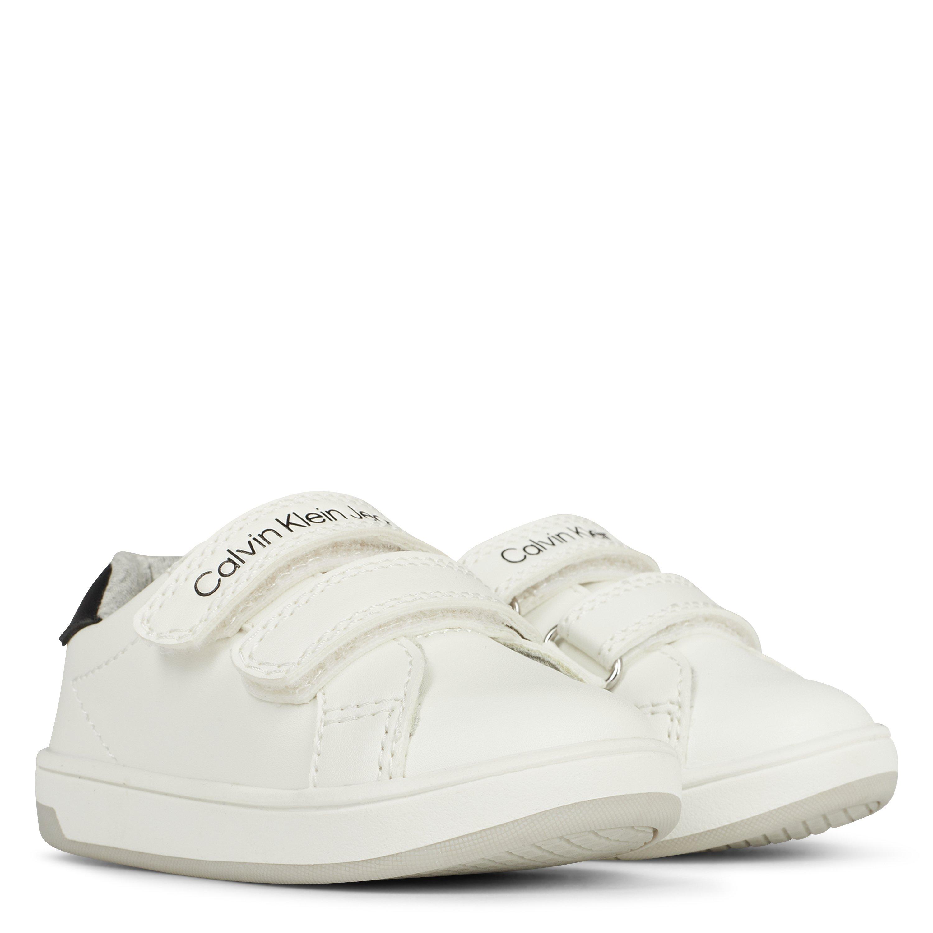 Wht/Blk X002 - Calvin Klein Jeans - Infants Low Top Court Trainers - 3
