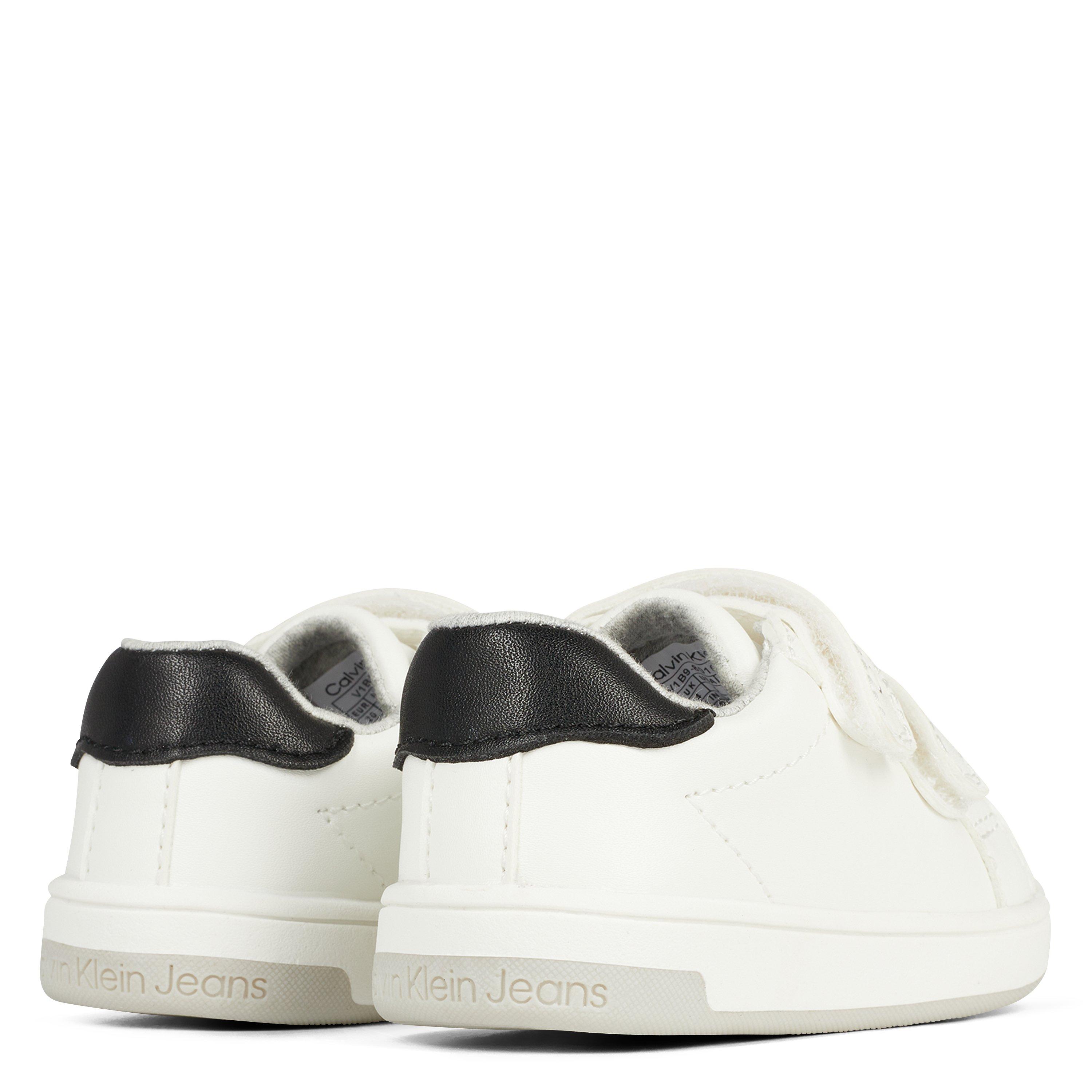 Wht/Blk X002 - Calvin Klein Jeans - Infants Low Top Court Trainers - 4