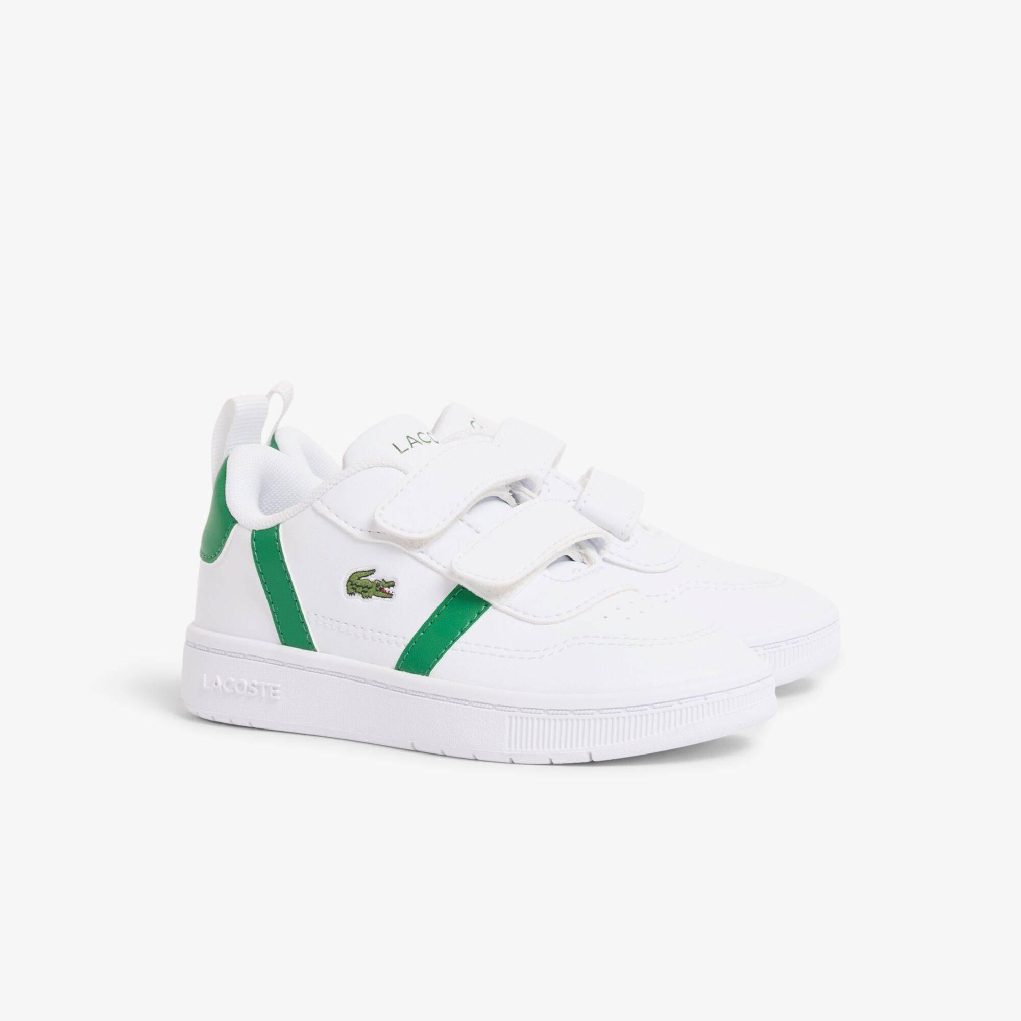 Wht/Grn 082 - Lacoste - Kids' T-Base Court Trainers - 3