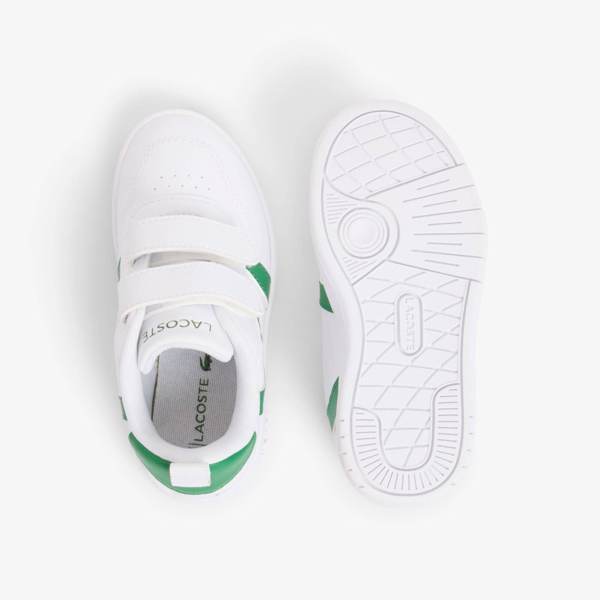 Wht/Grn 082 - Lacoste - Kids' T-Base Court Trainers - 5