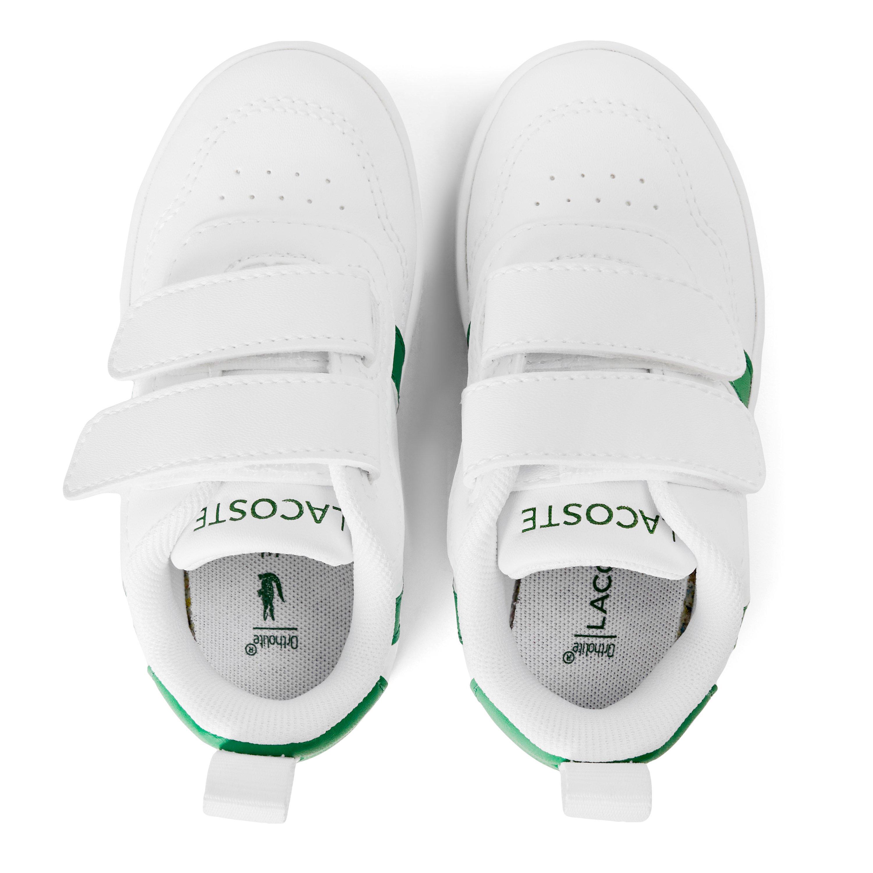 Wht/Grn 082 - Lacoste - Kids' T-Base Court Trainers - 6