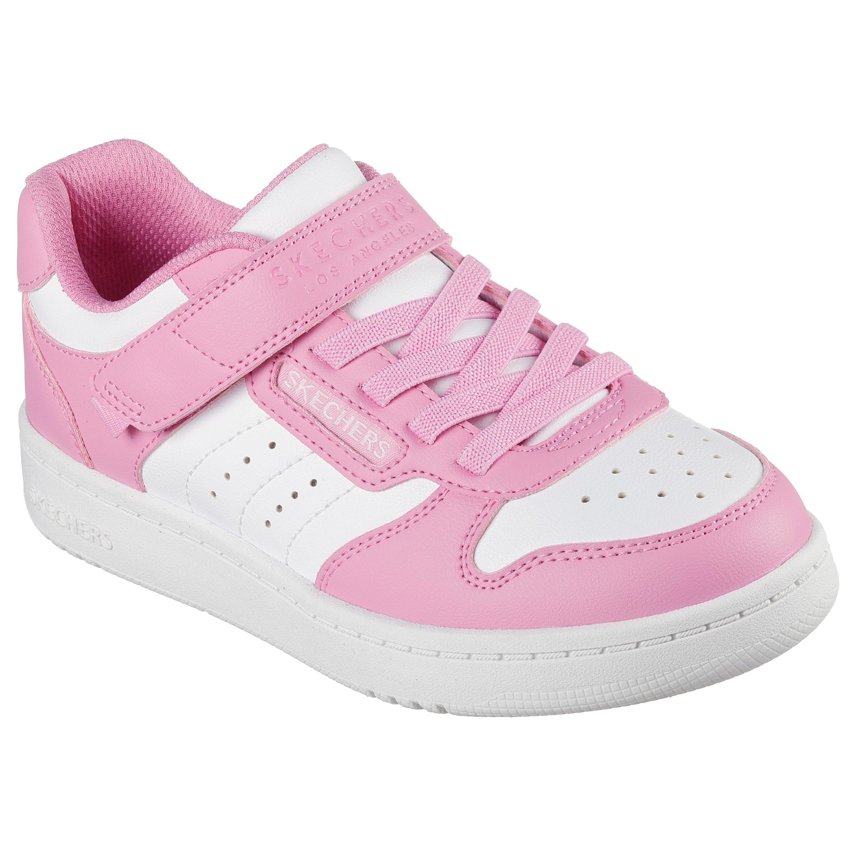Pink/White - Skechers - Q Street Low-Top Trainers - 3
