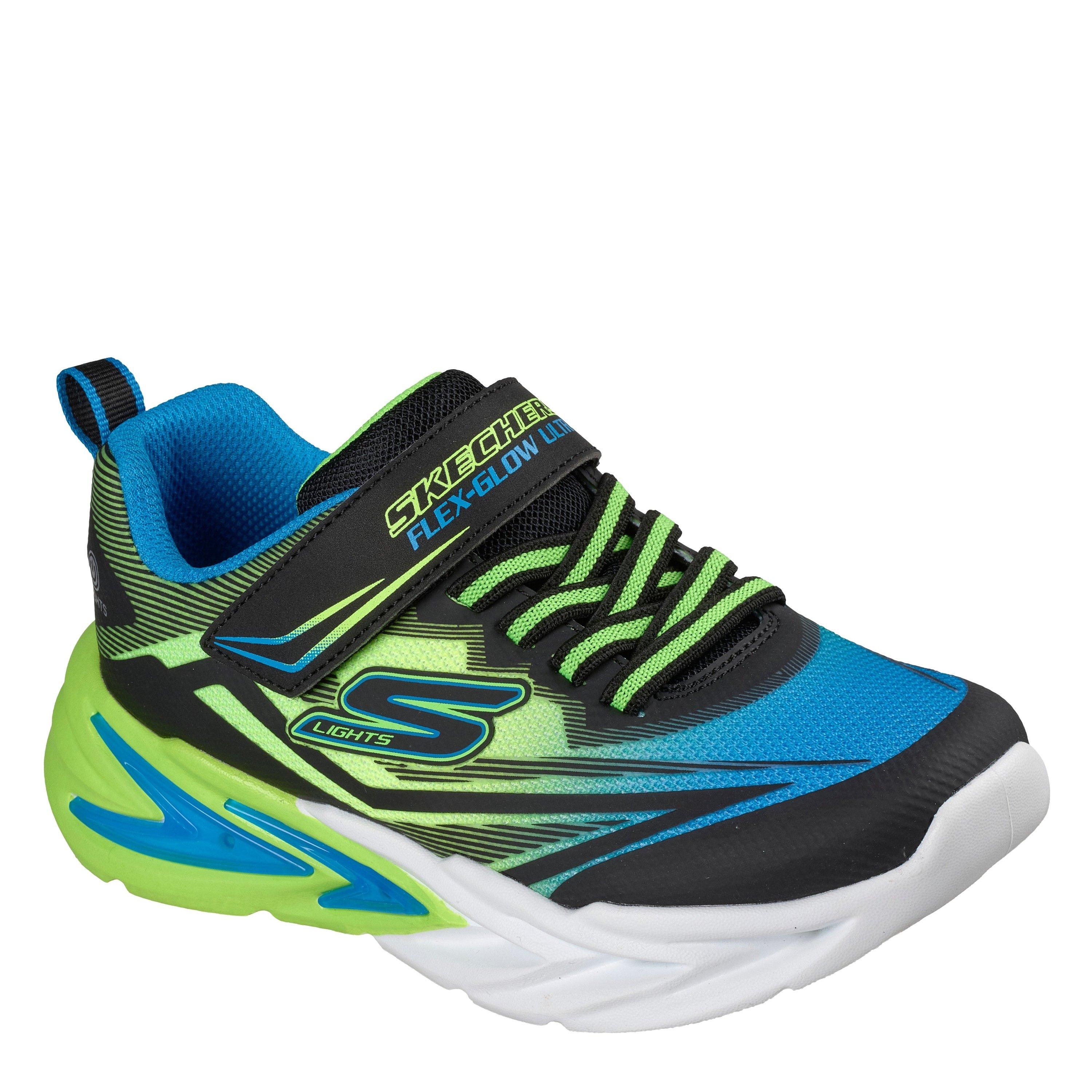 Preto/Azul - Skechers - Lighted Gore & Strap Sneaker W Mids Light Up Trainers Boys - 3