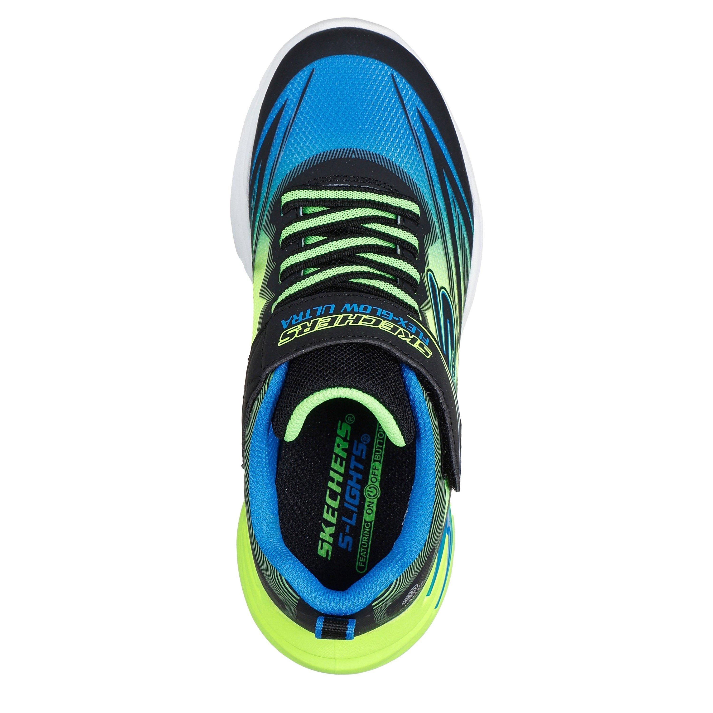 Preto/Azul - Skechers - Lighted Gore & Strap Sneaker W Mids Light Up Trainers Boys - 4