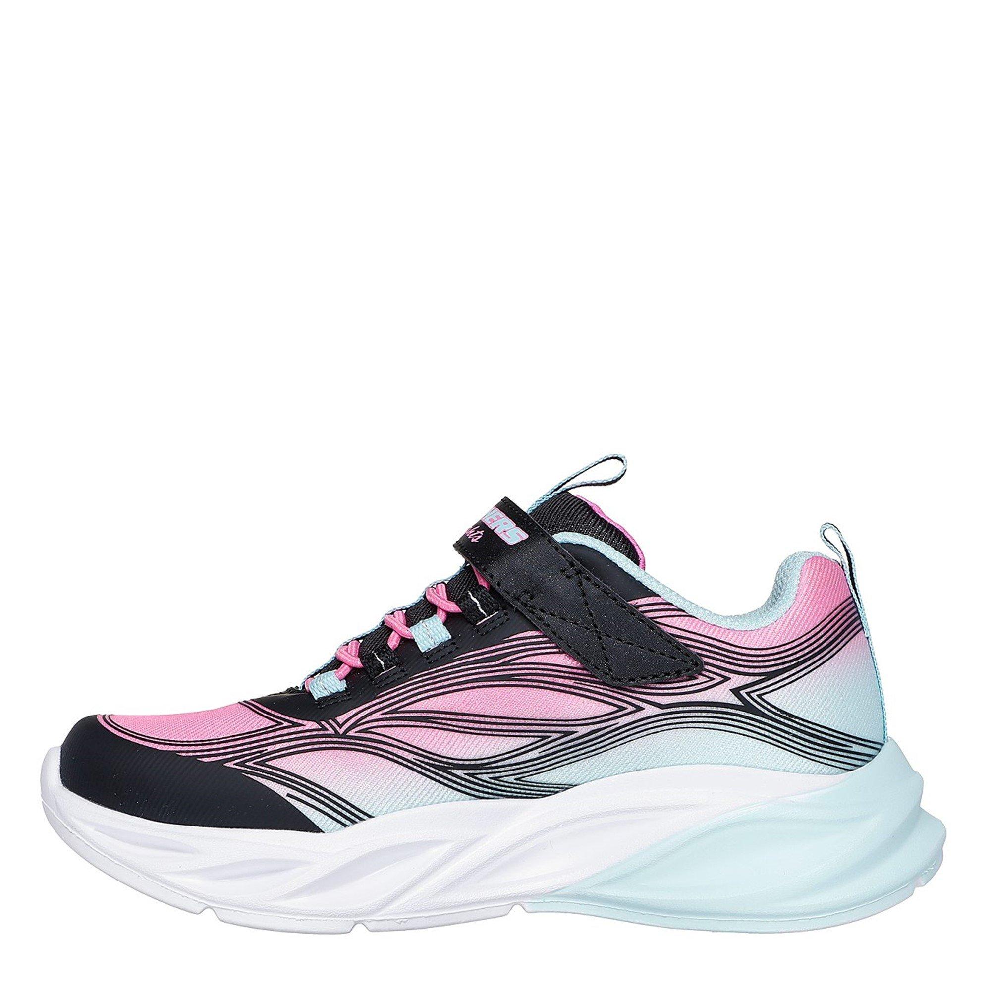 Black/Pink - Skechers - Cosmic Glow Light Up Trainers Girls - 2
