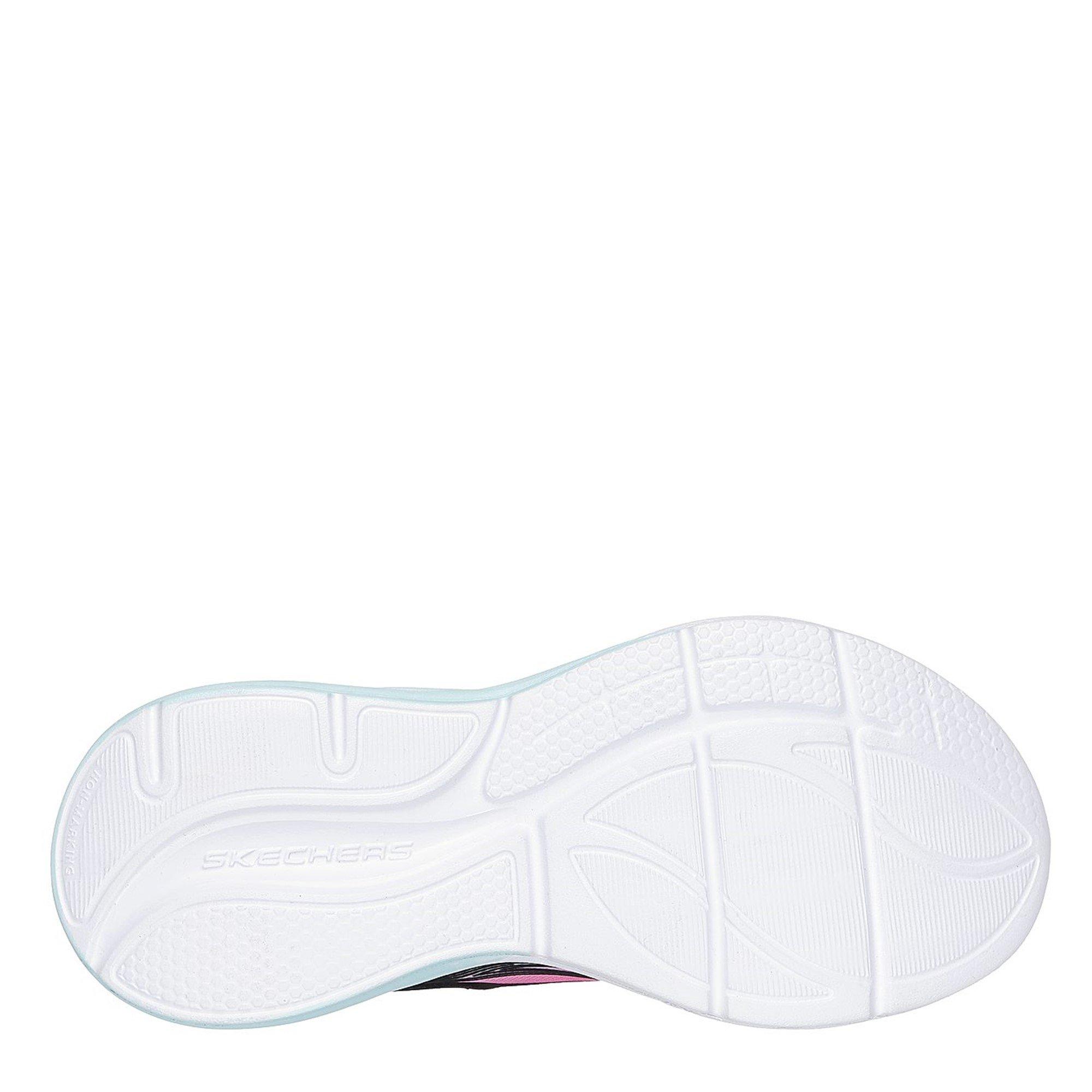 Black/Pink - Skechers - Cosmic Glow Light Up Trainers Girls - 4