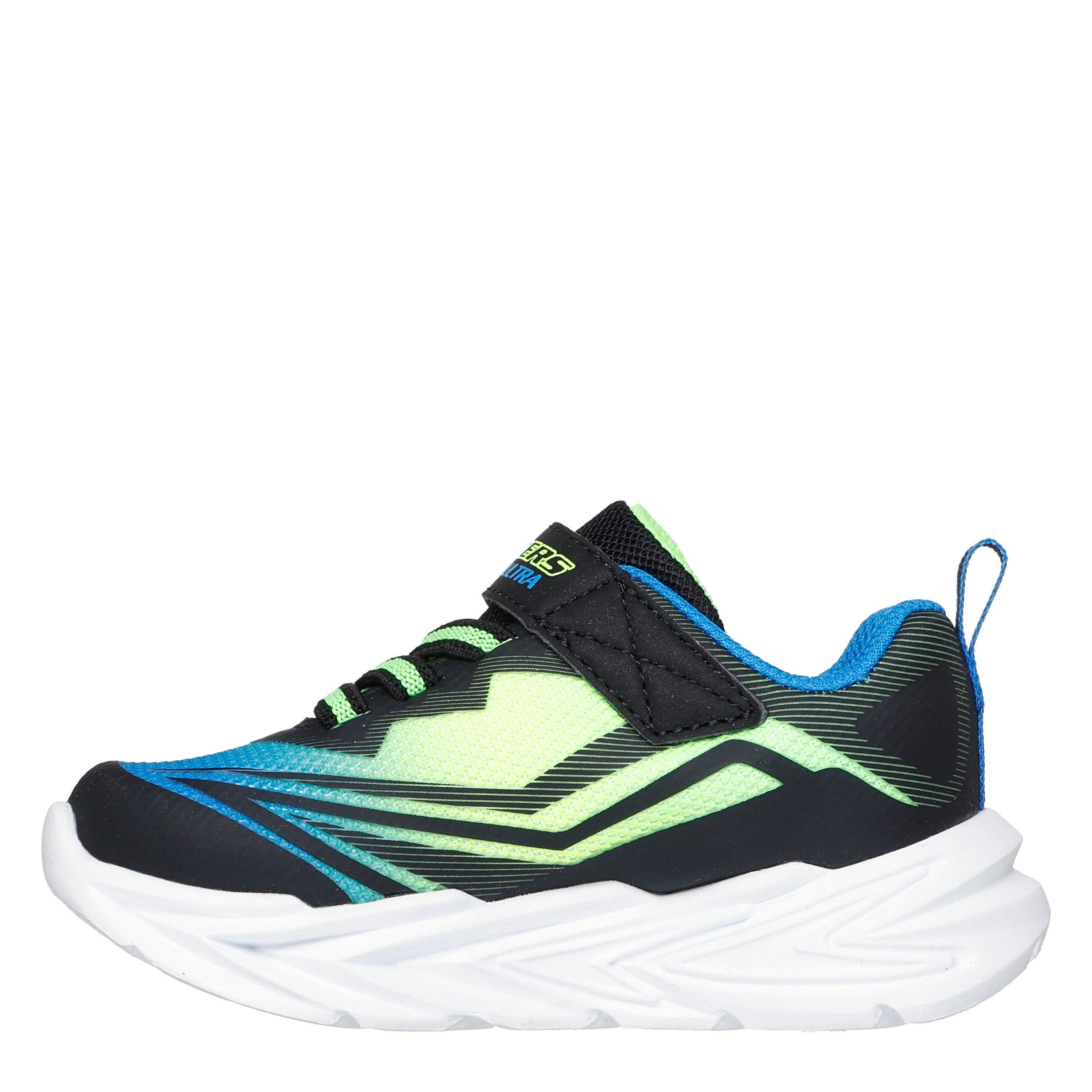 Nero/Blu - Skechers - Kids Gore and Strap Light Up Trainers - 2