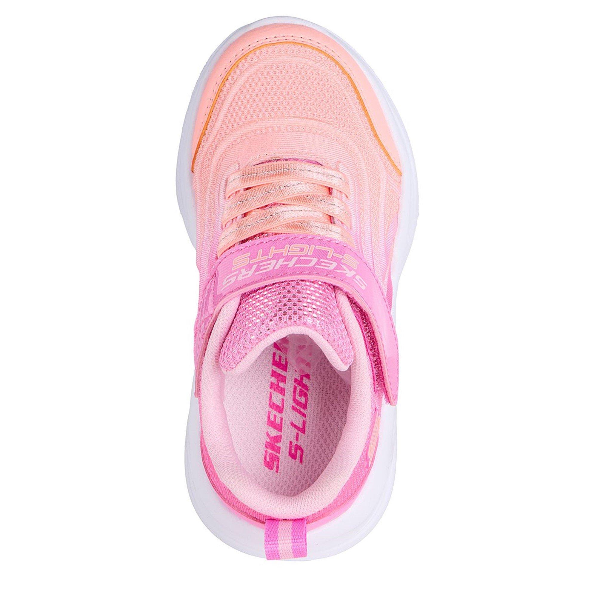 Pink - Skechers - Lighted Gore & Strap Sneaker W Ombr Light Up Trainers Girls - 5