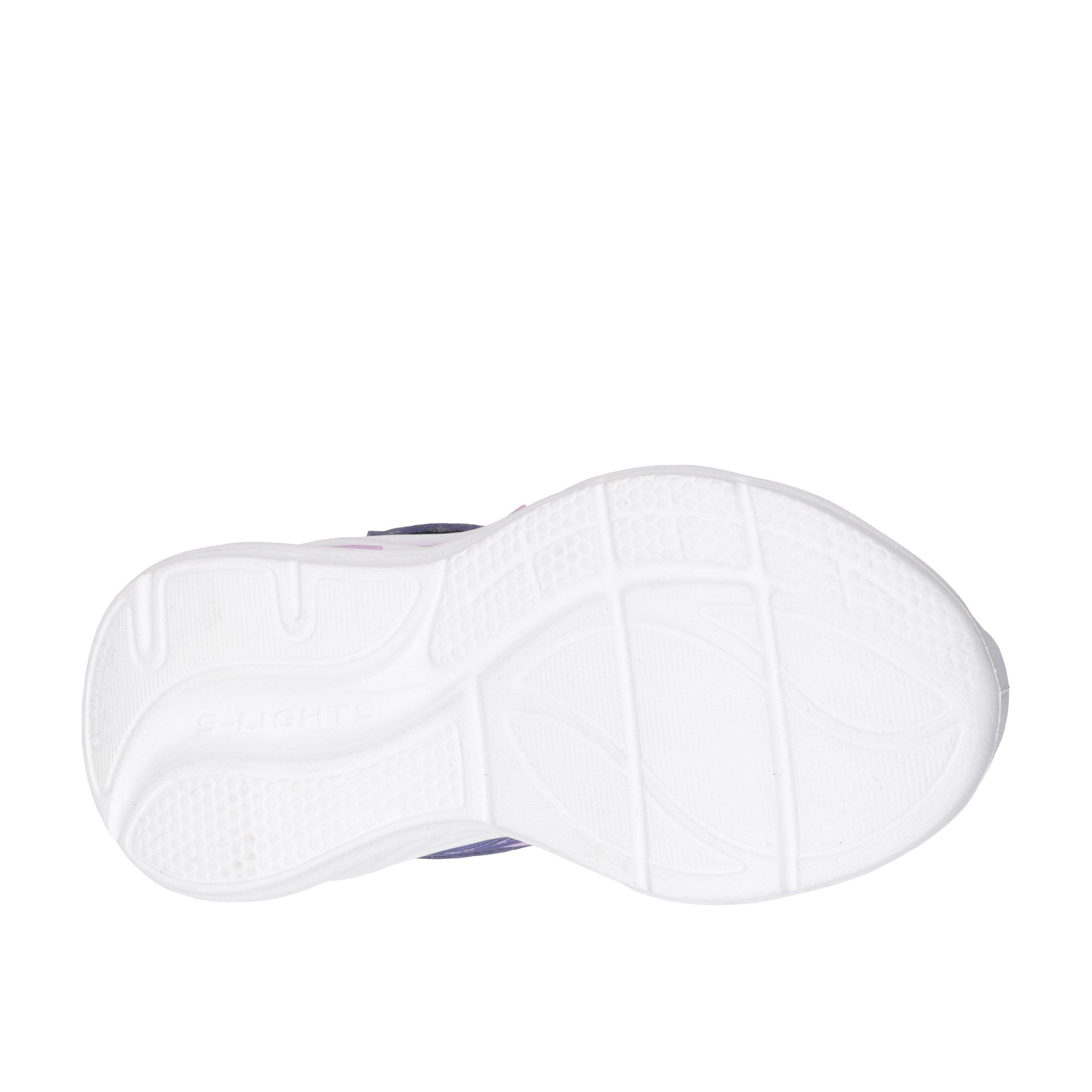 Purple - Skechers - Cosmic Glow Leather Light Up Trainers - 4