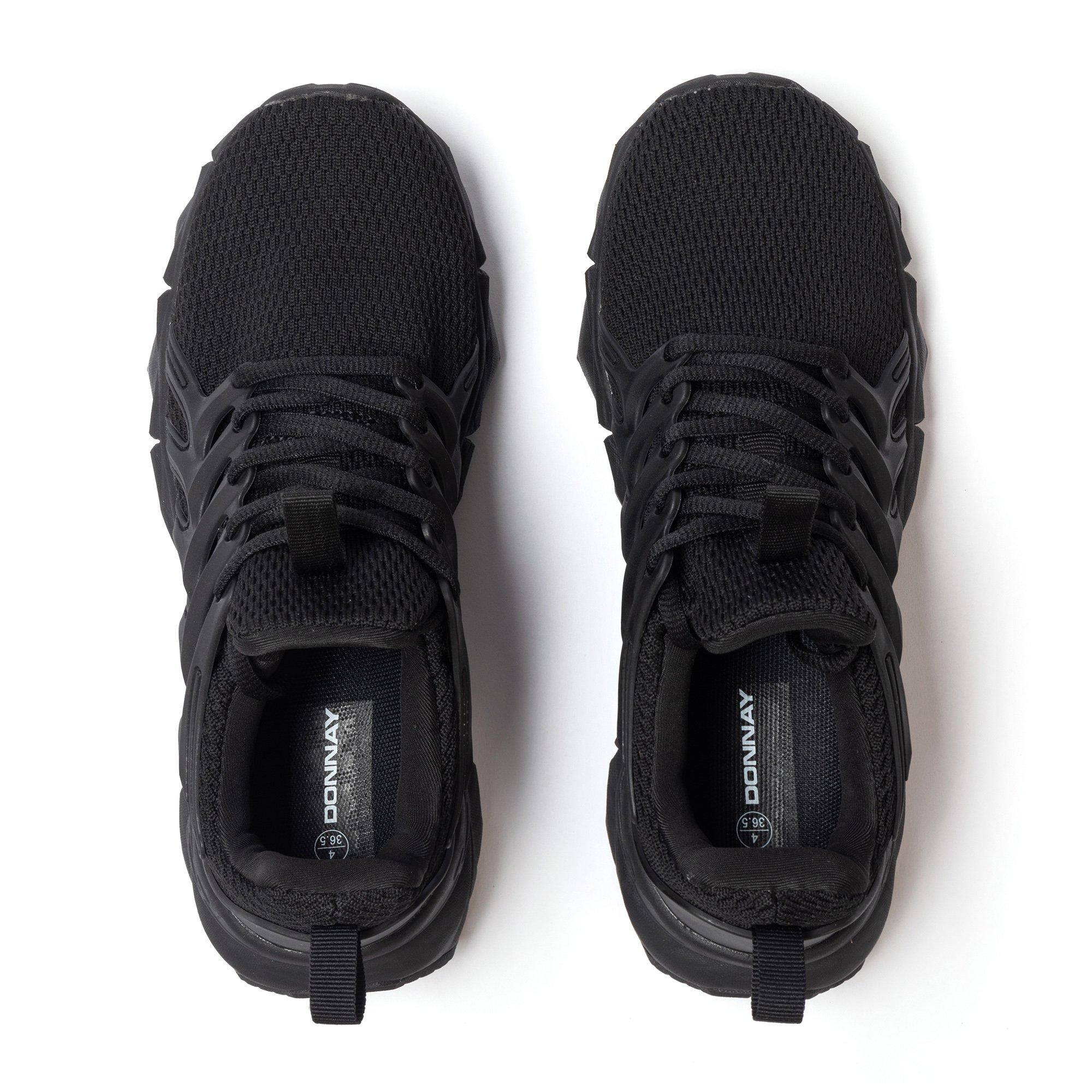 Black - Donnay - Knitted Junior Trainers - 4