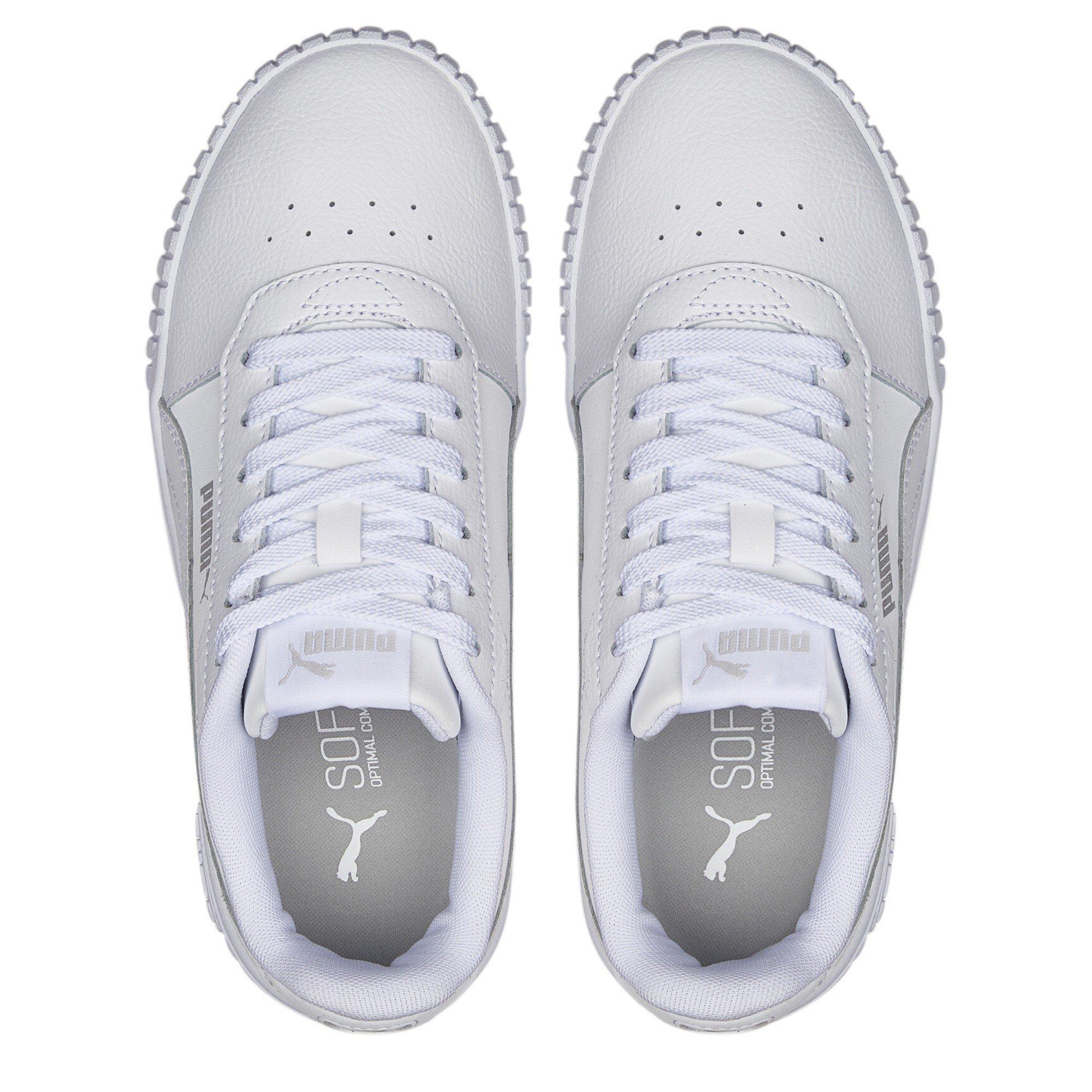 Wht-Wht-Silver - Puma - Puma Carina 2.0 Jr Low-Top Trainers Unisex Kids - 6