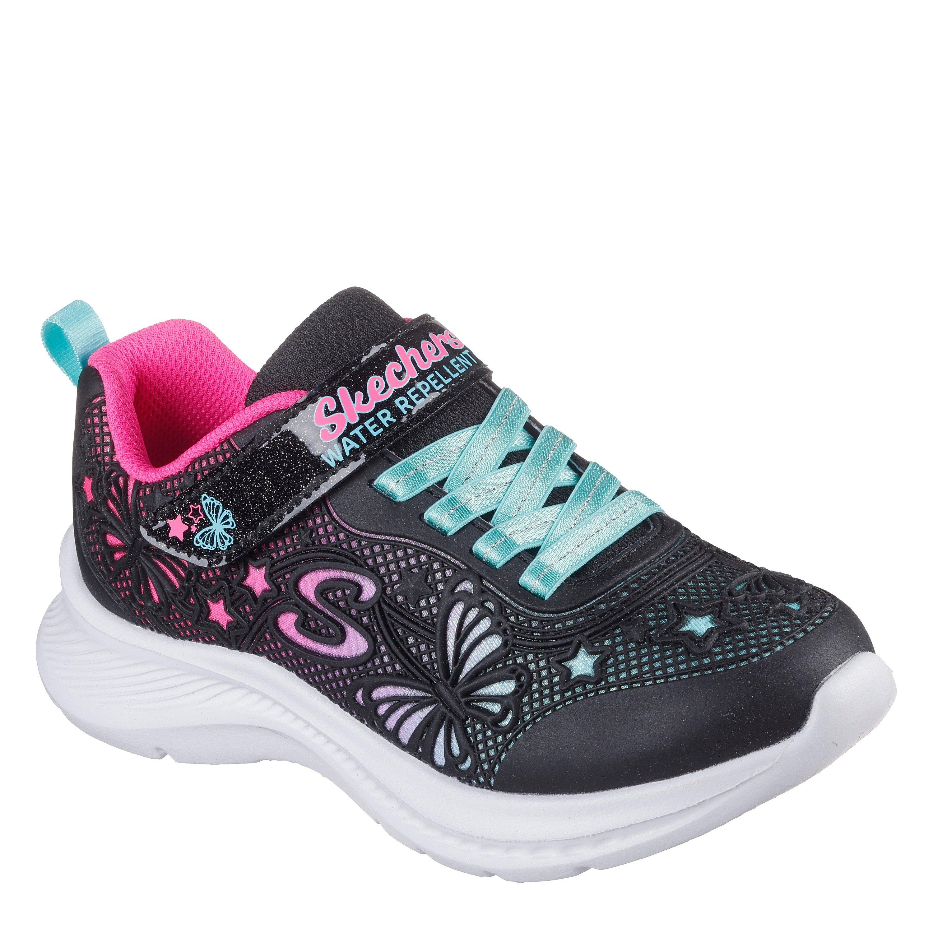 Black Multi - Skechers - Skechers Flower Theme Kpu Water Repellent Sn Low-Top Trainers Girls - 3