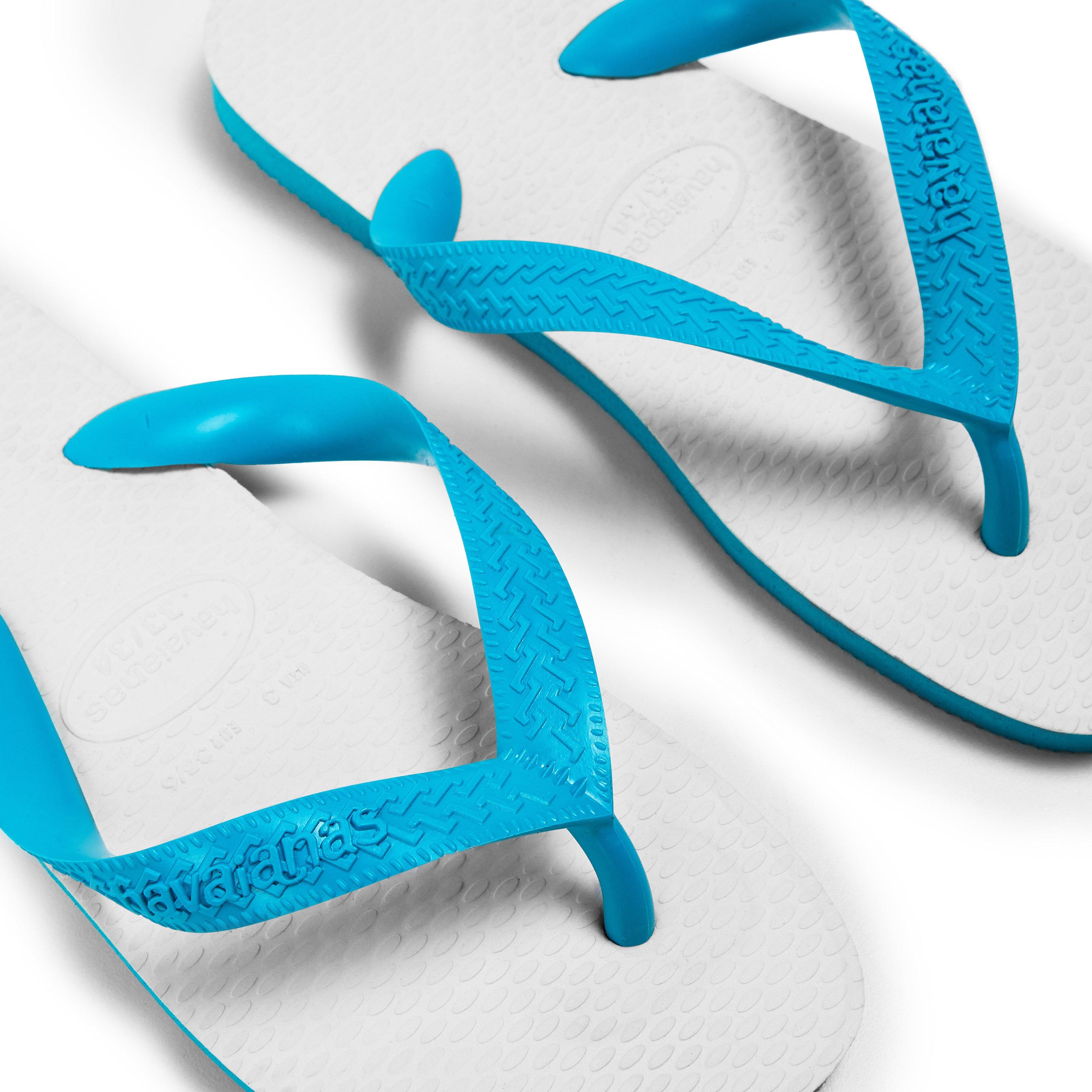 White - Havaianas - Hav. Tradicional Blue 33/34 Flip Flops Girls - 3